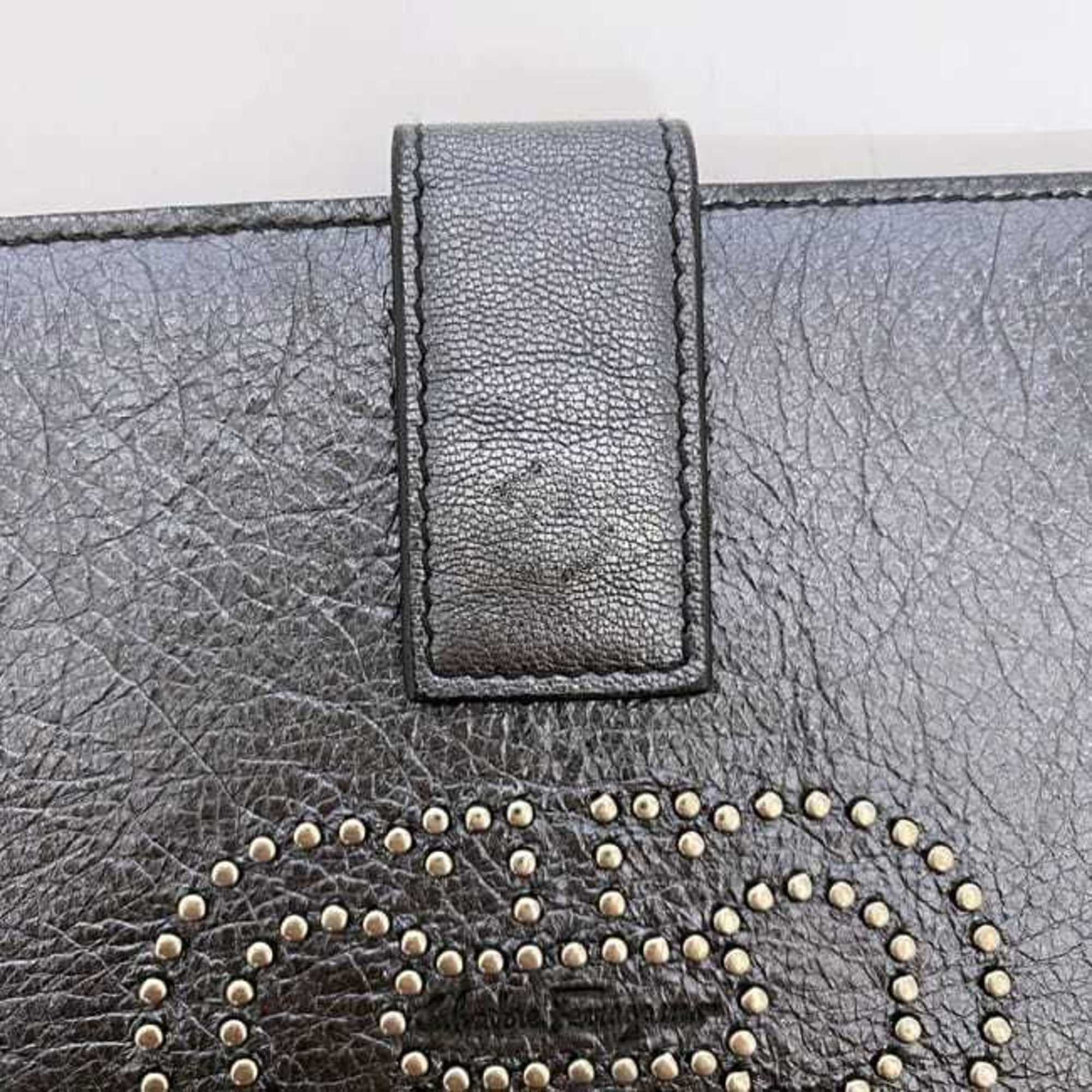 Salvatore Ferragamo Salvatore Ferragamo Bi-fold Long Wallet ec-22236 Silver Gancini JL-22 8817 Leather Studs Metallic Size ONE SIZE - 8 Thumbnail