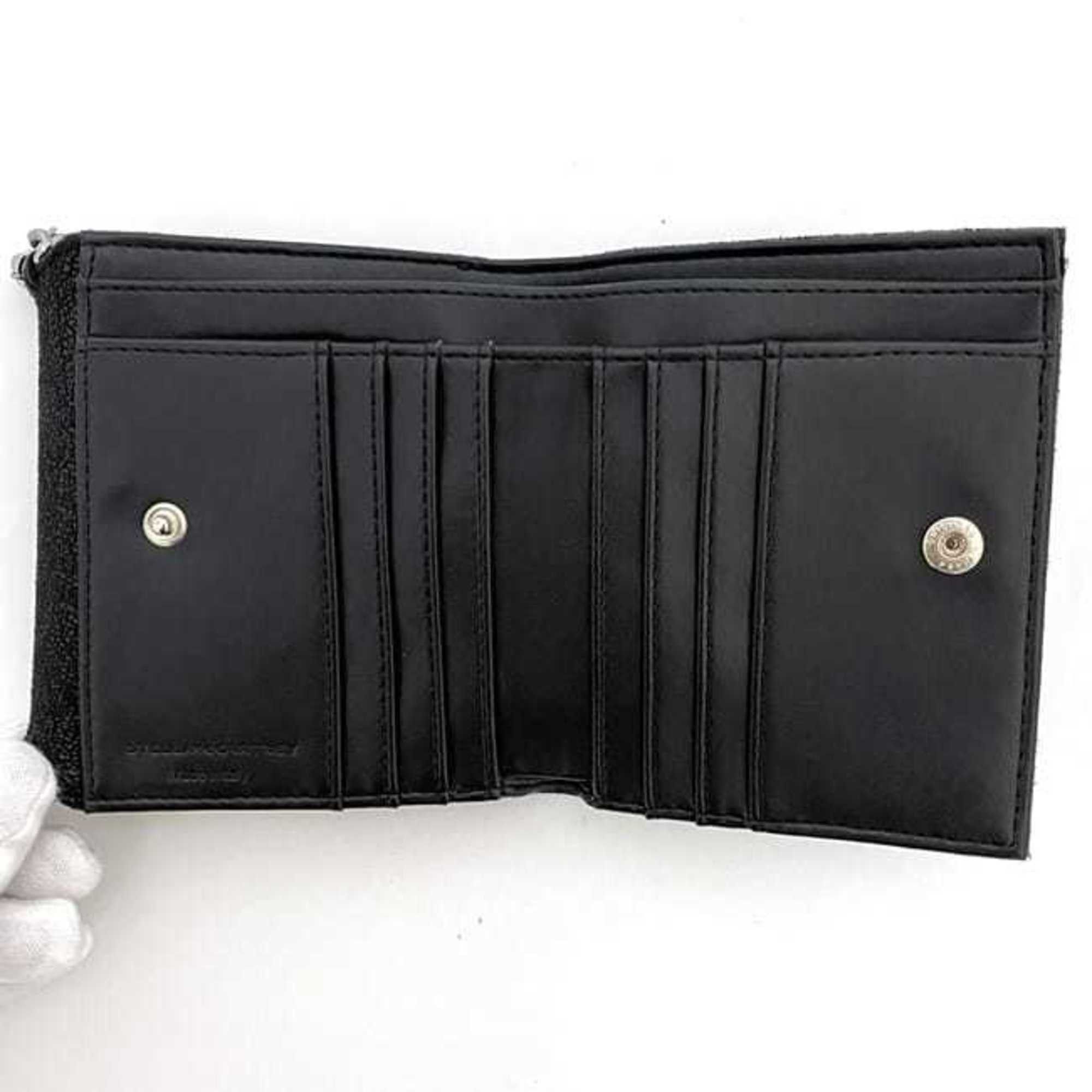 Stella McCartney Stella McCartney Bi-fold Wallet ec-22187 Black Falabella 557839 W9132 Synthetic Leather W119 STELLA McCARTNEY Chain Folding Compact Size ONE SIZE - 8 Thumbnail