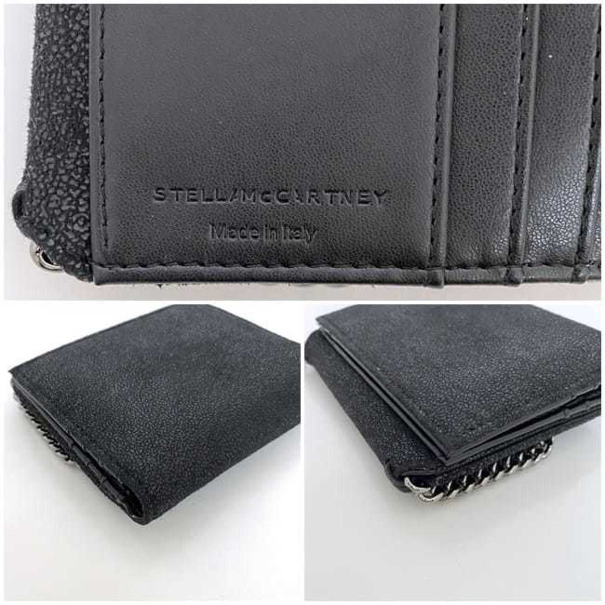 Stella McCartney Stella McCartney Bi-fold Wallet ec-22187 Black Falabella 557839 W9132 Synthetic Leather W119 STELLA McCARTNEY Chain Folding Compact Size ONE SIZE - 9 Thumbnail