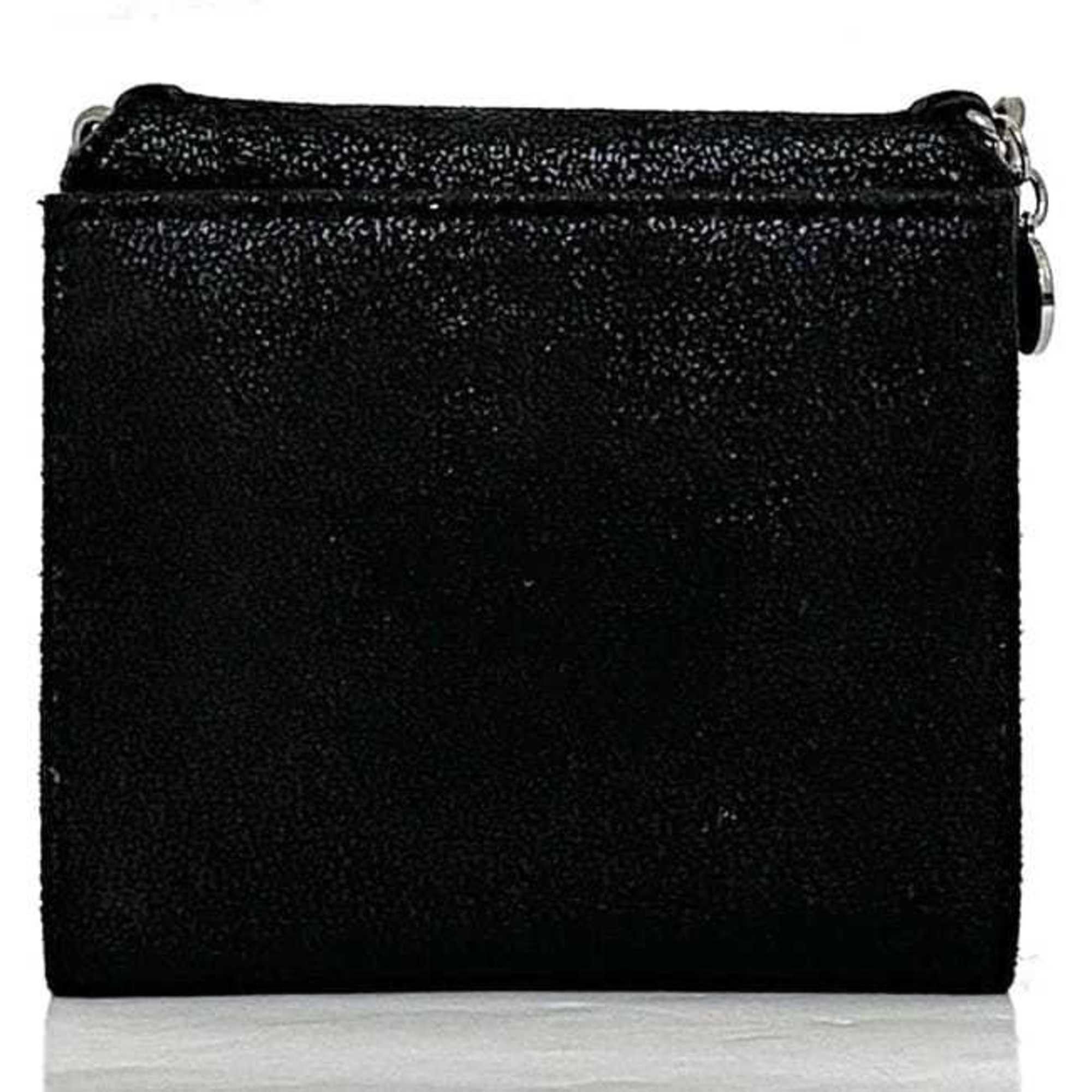 Stella McCartney Stella McCartney Bi-fold Wallet ec-22187 Black Falabella 557839 W9132 Synthetic Leather W119 STELLA McCARTNEY Chain Folding Compact Size ONE SIZE - 3 Thumbnail
