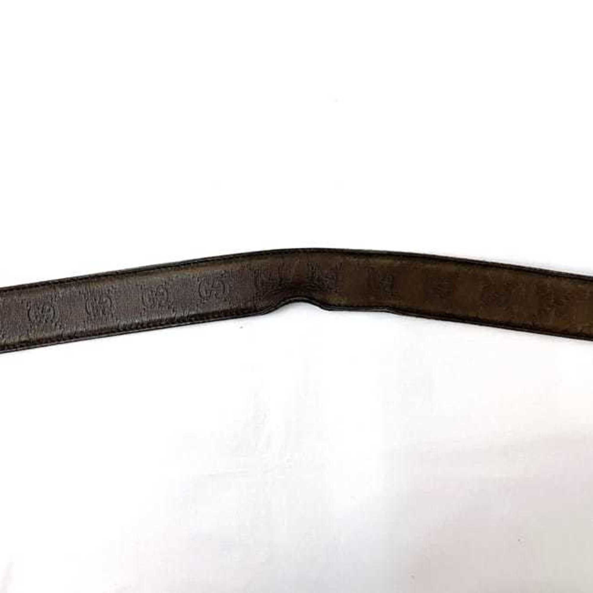 Gucci Gucci Belt ec-22234 Brown Interlocking Shima 114984 Buckle Leather GUCCI GG 82cm Men's Size ONE SIZE - 6 Thumbnail