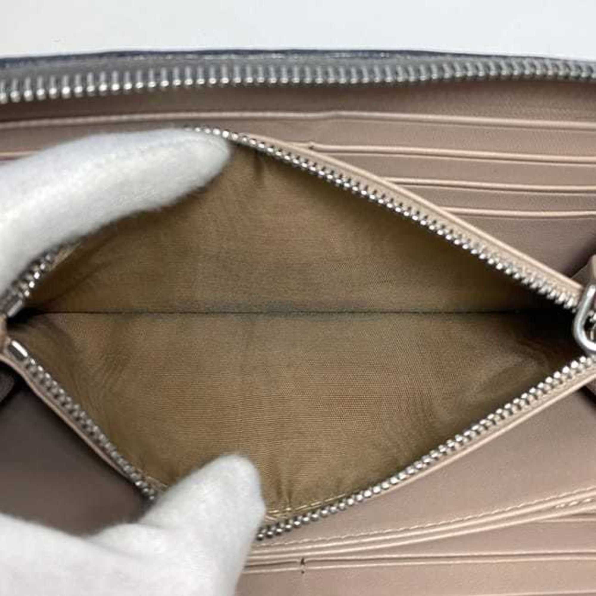 Prada Prada Round Long Wallet ec-22237 Black 1M0506 Leather 197A PRADA Pleated Women's Men's Metal Fittings Size ONE SIZE - 7 Thumbnail
