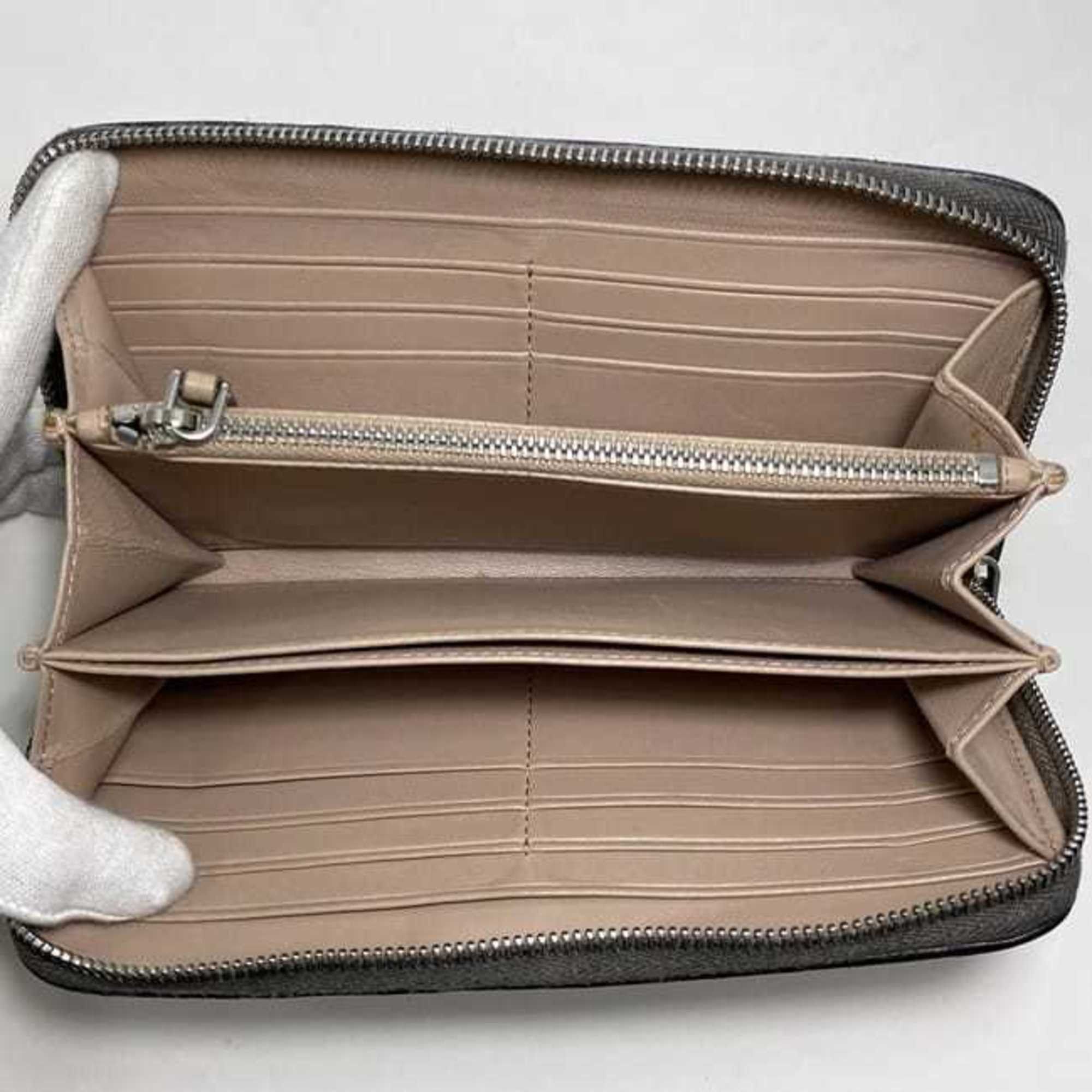 Prada Prada Round Long Wallet ec-22237 Black 1M0506 Leather 197A PRADA Pleated Women's Men's Metal Fittings Size ONE SIZE - 6 Thumbnail