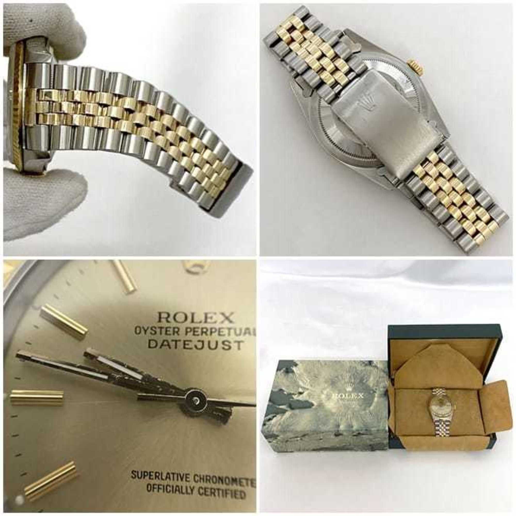 Rolex Rolex Watch Datejust f-22250 Combi 16233 Overhauled Polished SS 750 Automatic L-number Men's Gold Dial Luxury Size ONE SIZE - 11 Thumbnail