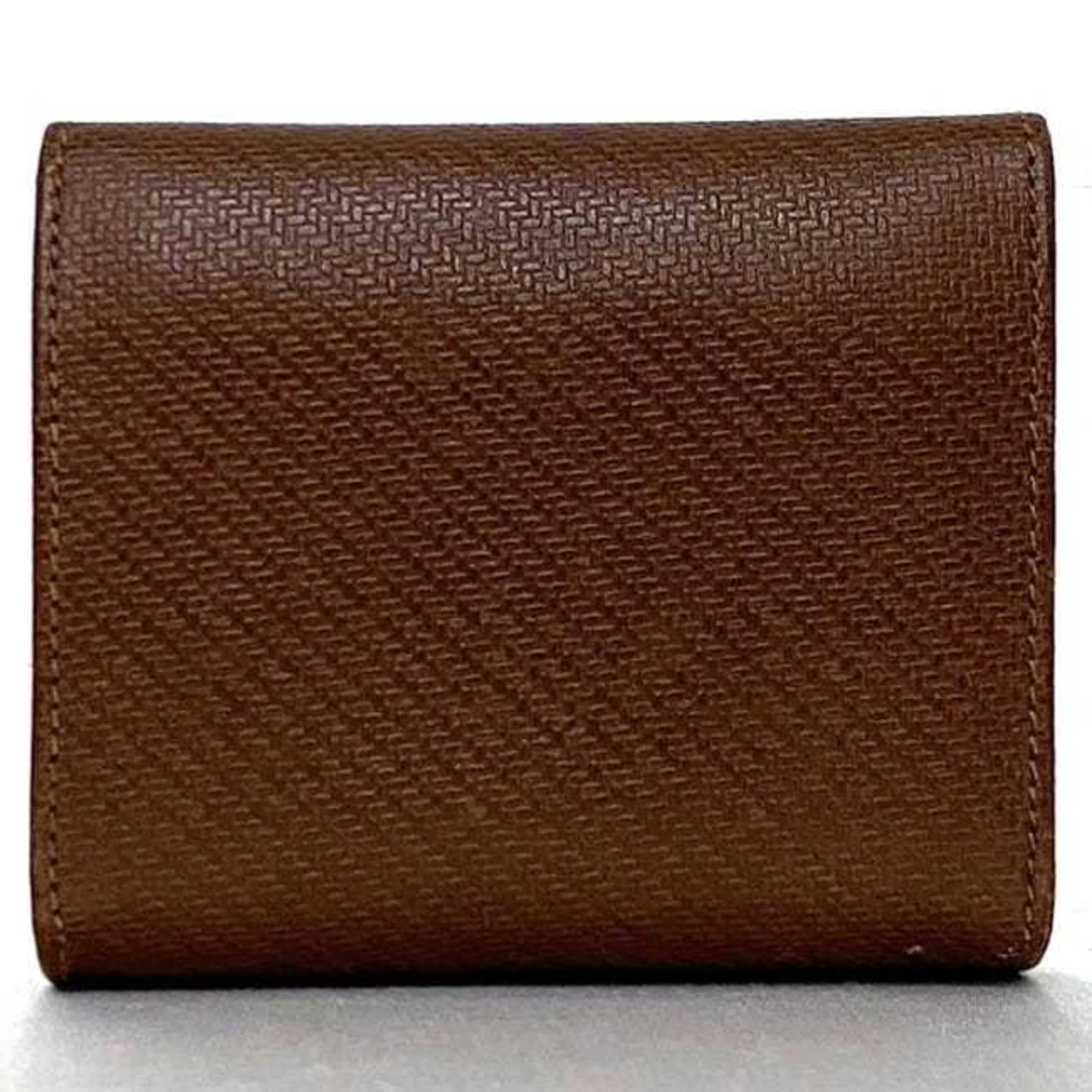 Salvatore Ferragamo Salvatore Ferragamo pouch ec-22167 brown coin case leather 225028 purse for women compact Size ONE SIZE - 3 Thumbnail