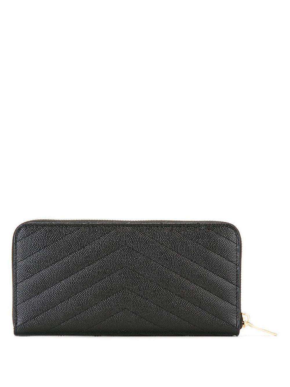 Saint Laurent Paris CASSANDRE MATELASSÉ ZIP AROUND WALLET IN GRAIN DE POUDRE LEATHER Size ONE SIZE - 2 Thumbnail