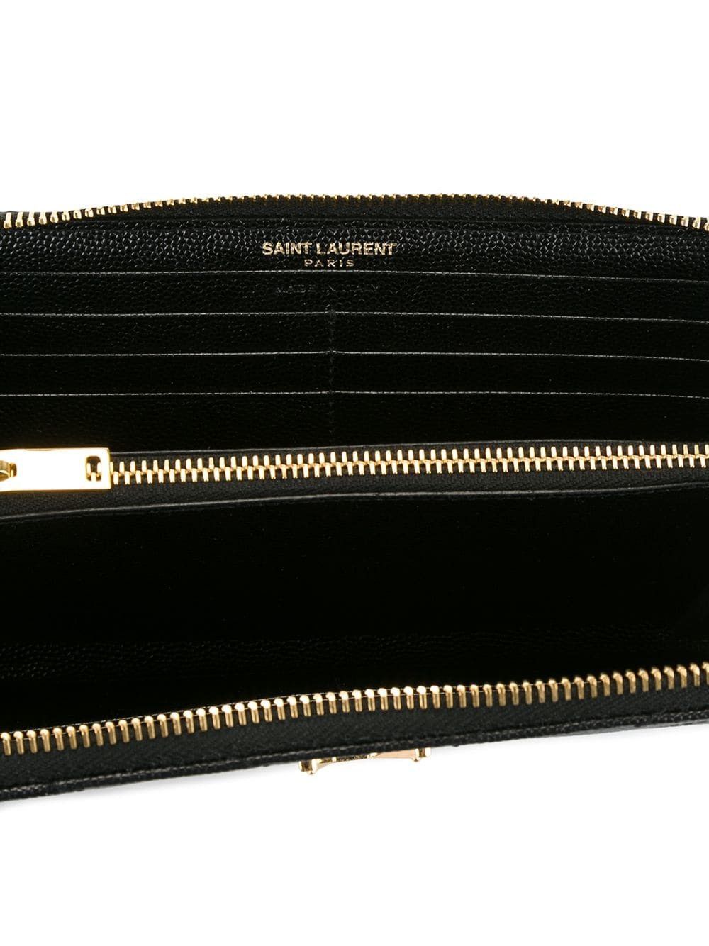Saint Laurent Paris CASSANDRE MATELASSÉ ZIP AROUND WALLET IN GRAIN DE POUDRE LEATHER Size ONE SIZE - 3 Thumbnail
