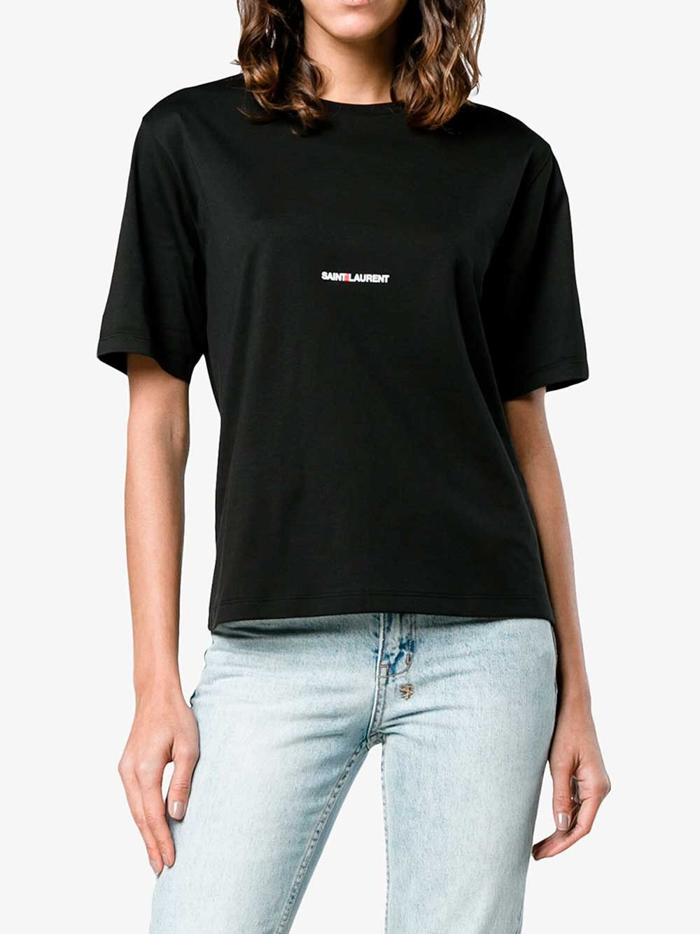 Saint Laurent Paris T-SHIRT STAMPA LOGO Size L / US 10 / IT 46 - 2 Thumbnail