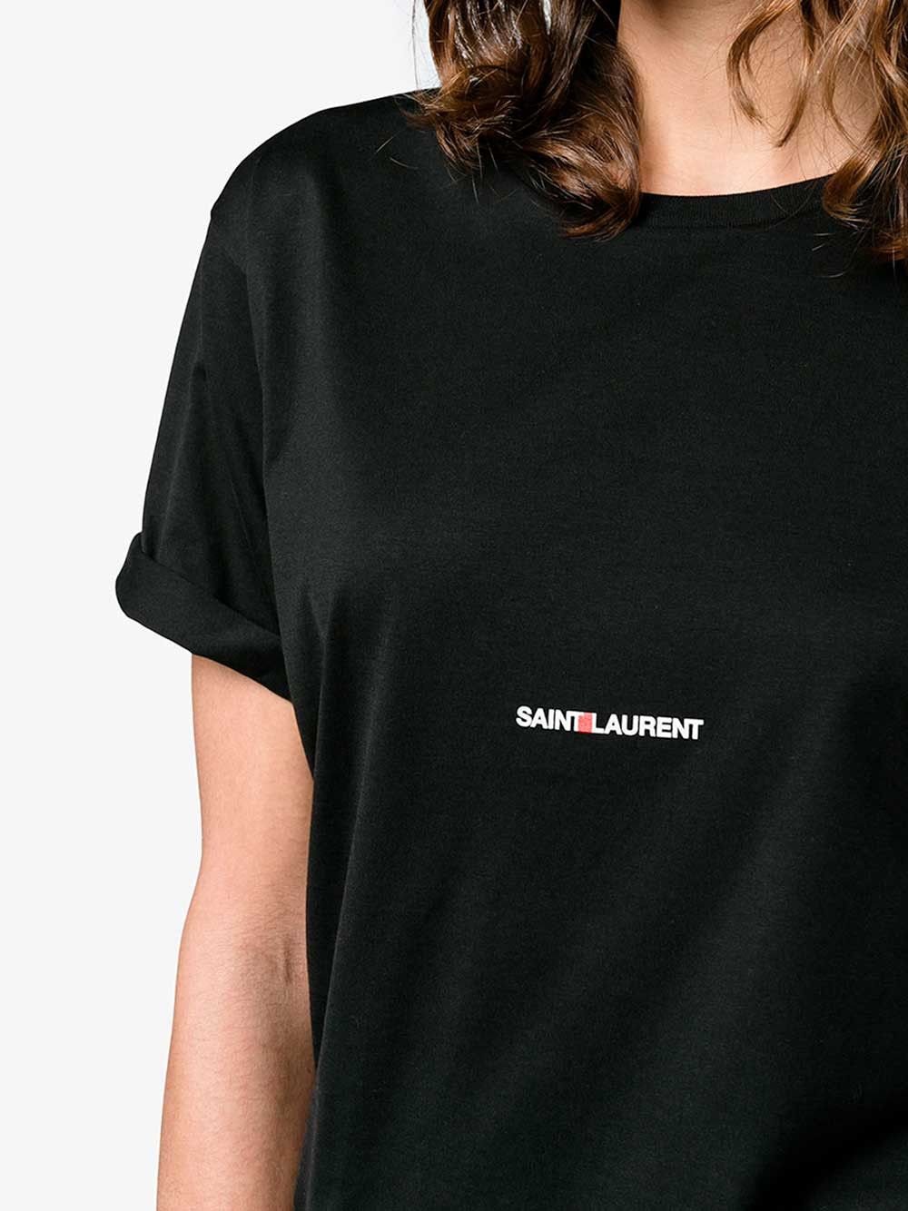 Saint Laurent Paris T-SHIRT STAMPA LOGO Size L / US 10 / IT 46 - 4 Thumbnail