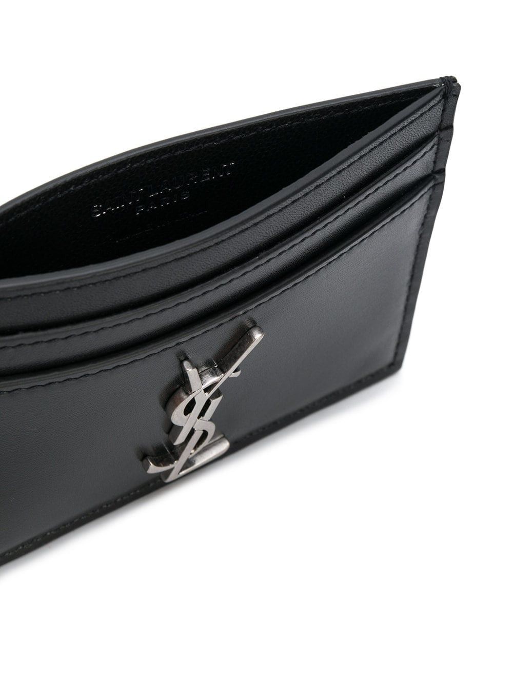 Saint Laurent Paris SMOOTH LEATHER CASSANDRE CARD HOLDER Size ONE SIZE - 3 Thumbnail