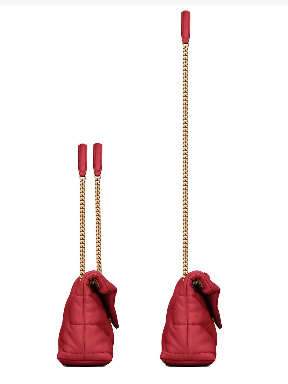 Saint Laurent Paris SMALL LOULOU PUFFER BAG IN NAPPA LEATHER Size ONE SIZE - 3 Thumbnail