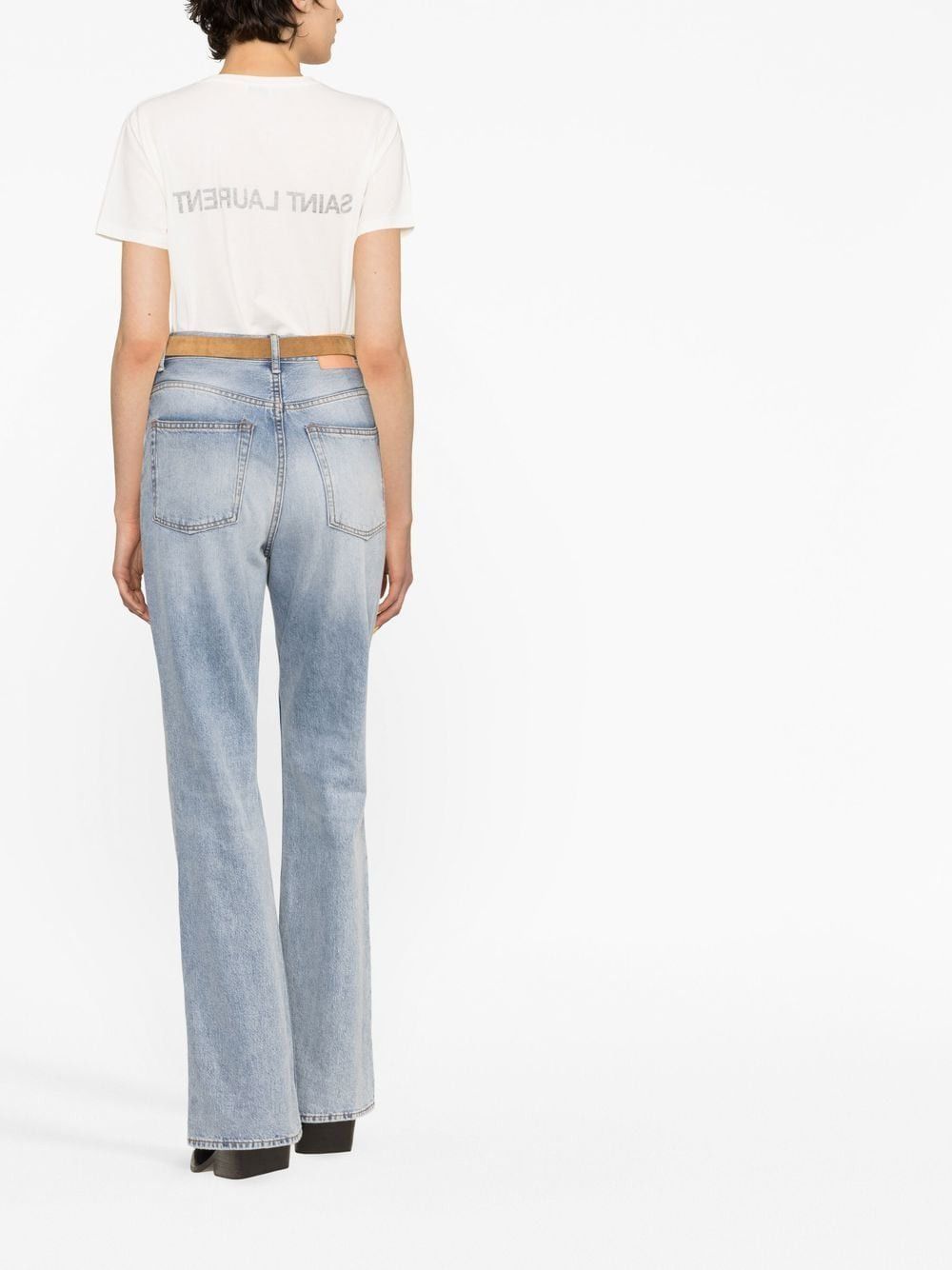 Saint Laurent Paris SAINT LAURENT REVERSE COTTON T-SHIRT Size L / US 10 / IT 46 - 2 Thumbnail