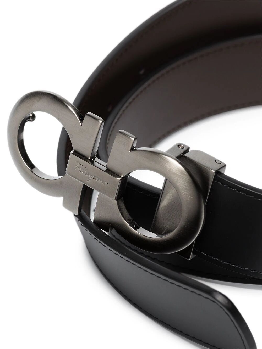 Salvatore Ferragamo BRUSHED FINISH GANCINI REVERSIBLE BELT Size ONE SIZE - 2 Thumbnail