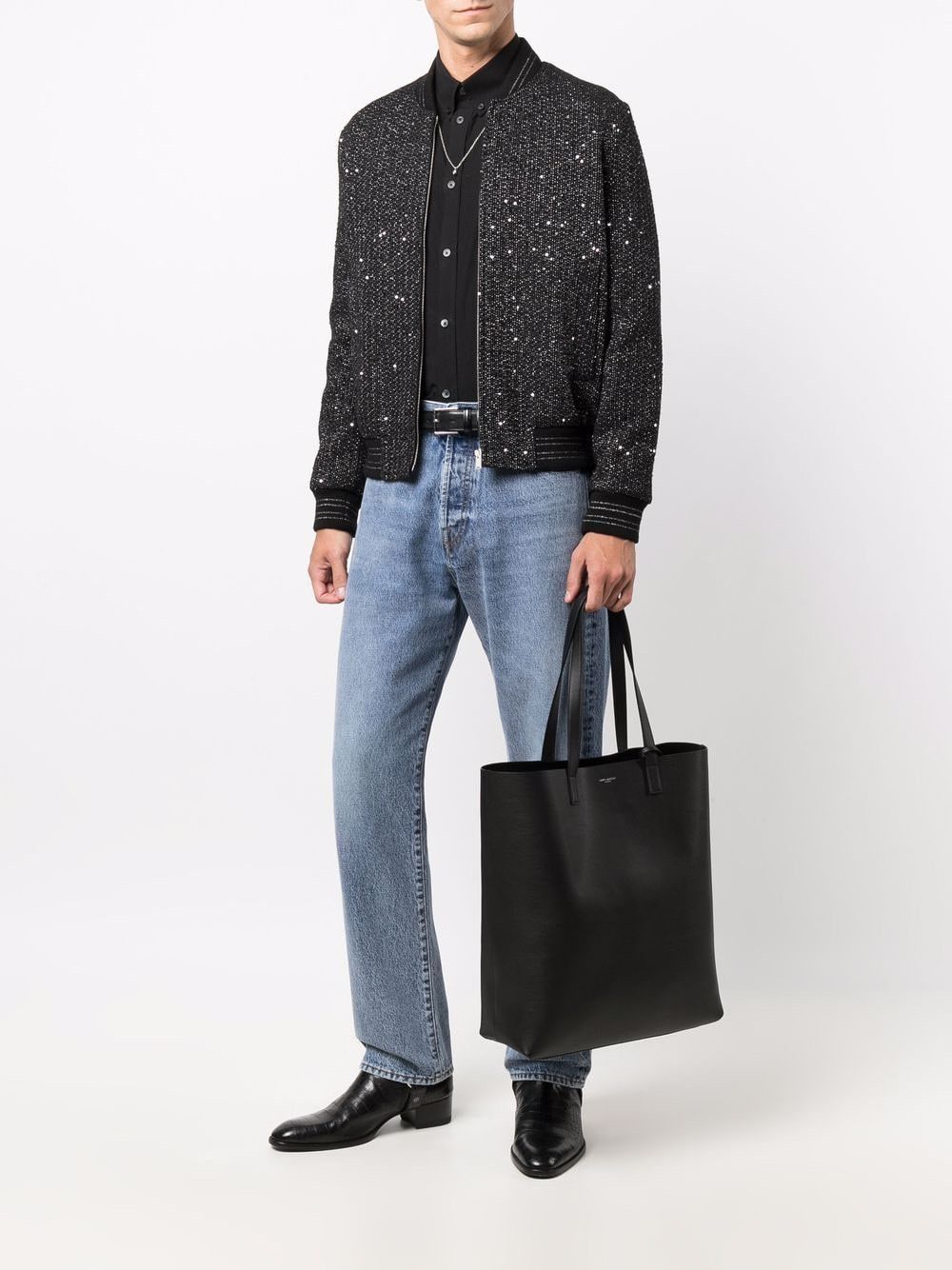 Saint Laurent Paris BOLD LEATHER TOTE BAG Size ONE SIZE - 5 Thumbnail