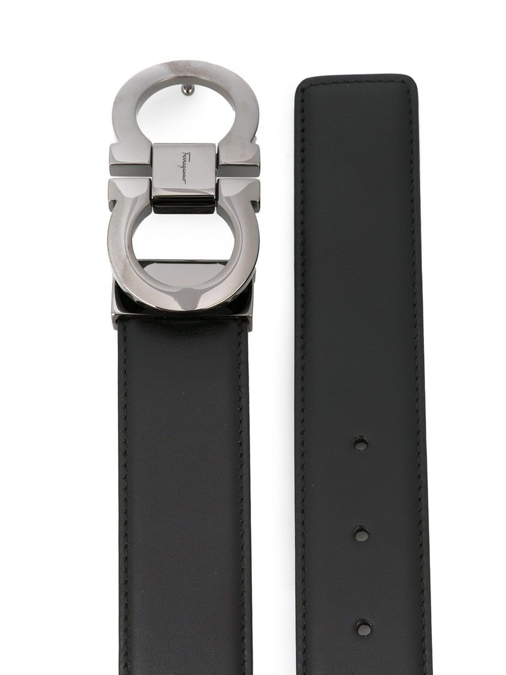 Salvatore Ferragamo SMOOTH LEATHER REVERSIBLE GANCINI BELT Size ONE SIZE - 2 Thumbnail