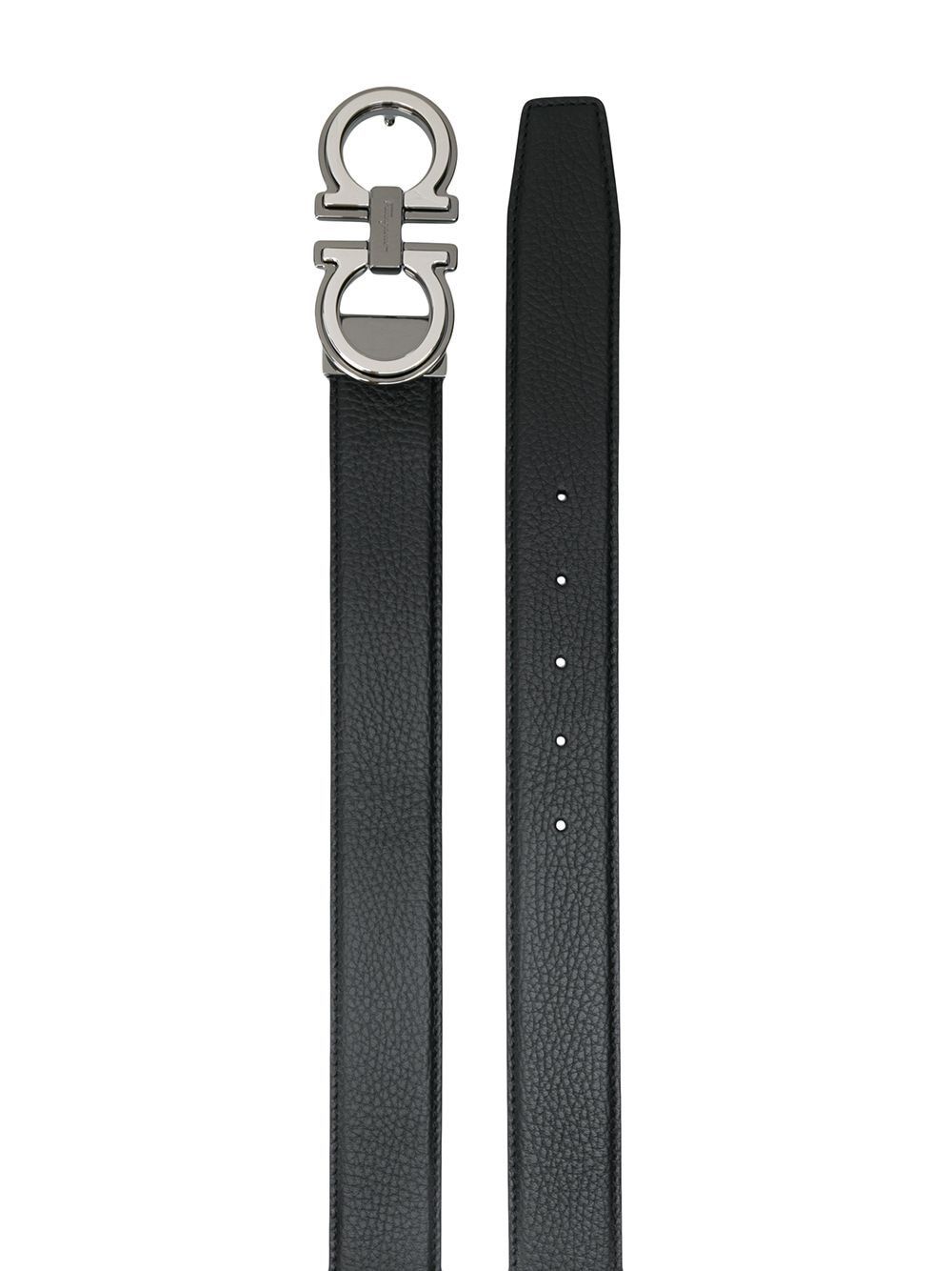 Salvatore Ferragamo GRAINED LEATHER REVERSIBLE GANCINI BELT Size ONE SIZE - 2 Thumbnail