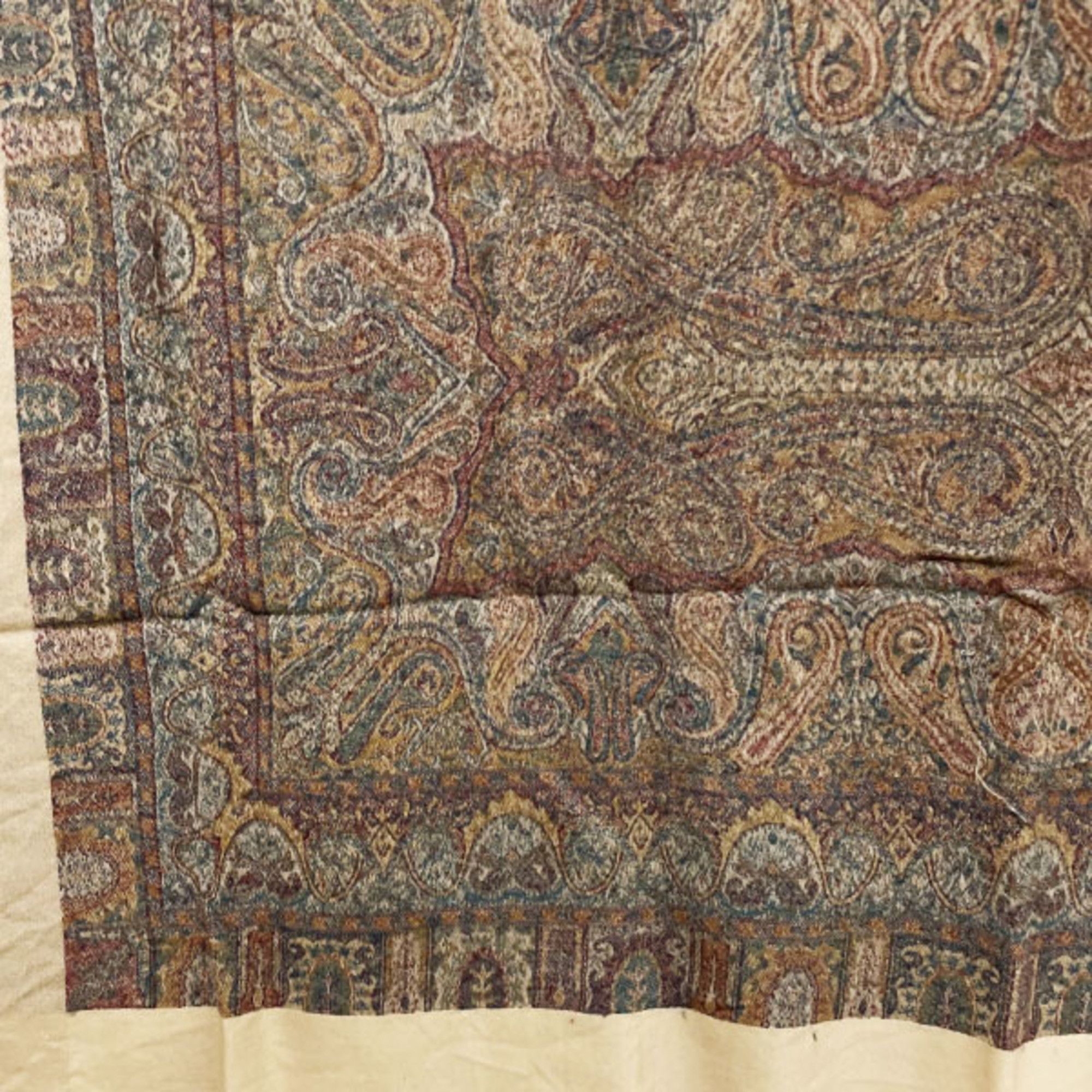 Dior Christian Dior Paisley Large Shawl Multicolor Beige Scarf SS-13364 Size ONE SIZE - 6 Thumbnail