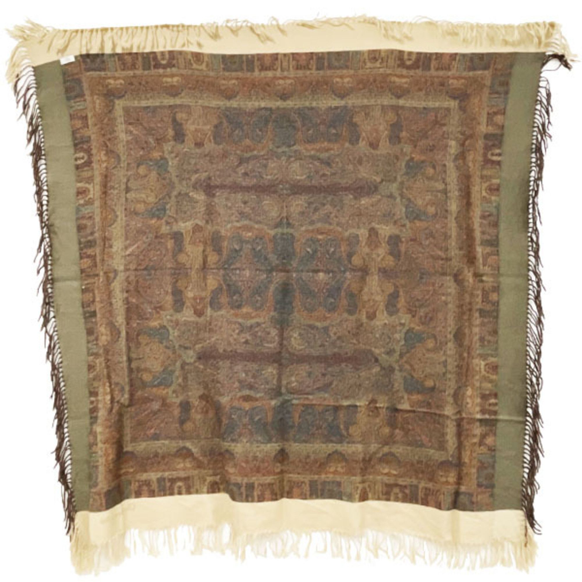 Dior Christian Dior Paisley Large Shawl Multicolor Beige Scarf SS-13364 Size ONE SIZE - 2 Thumbnail
