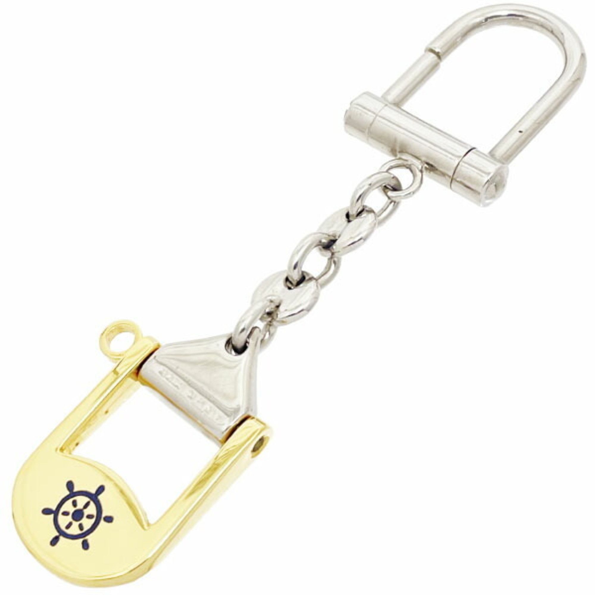 Gucci Gucci Keychain Double G Metal Gold Silver GUCCI GG Old Keyring TT-14355 Size ONE SIZE - 2 Thumbnail