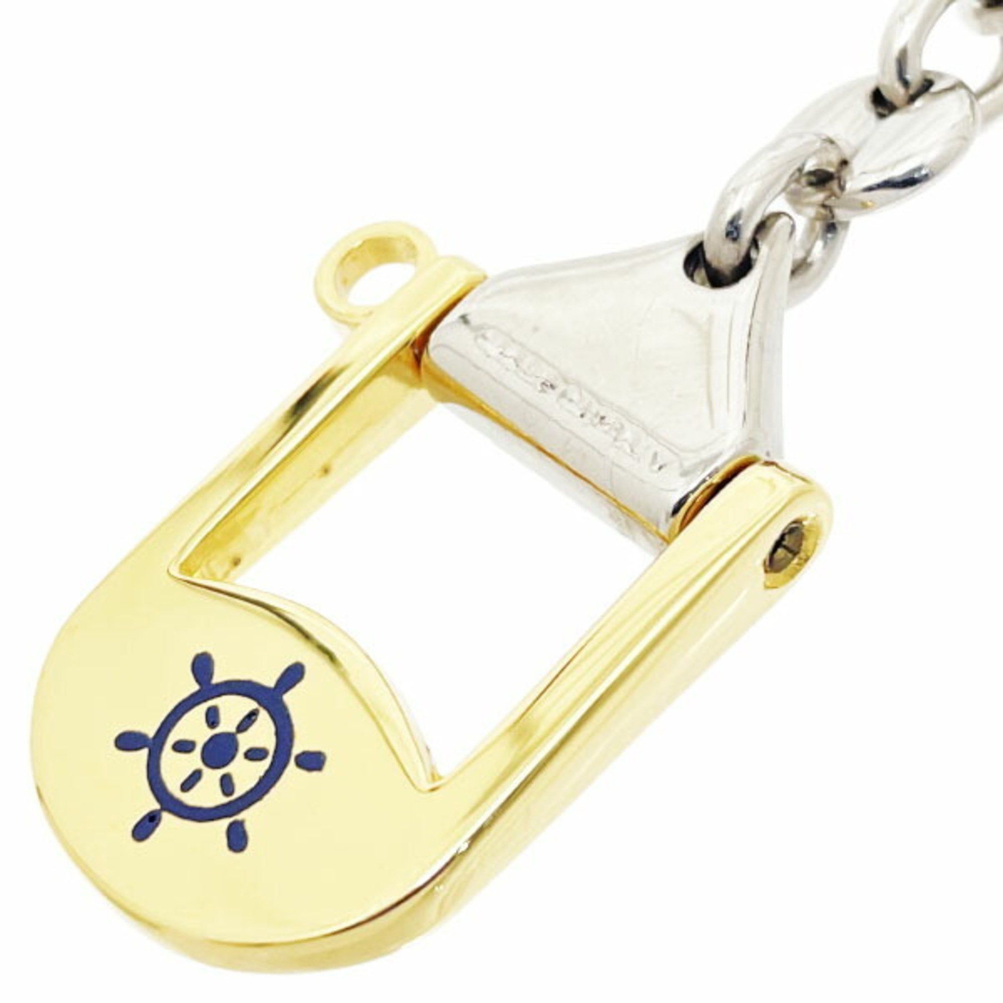 Gucci Gucci Keychain Double G Metal Gold Silver GUCCI GG Old Keyring TT-14355 Size ONE SIZE - 4 Thumbnail