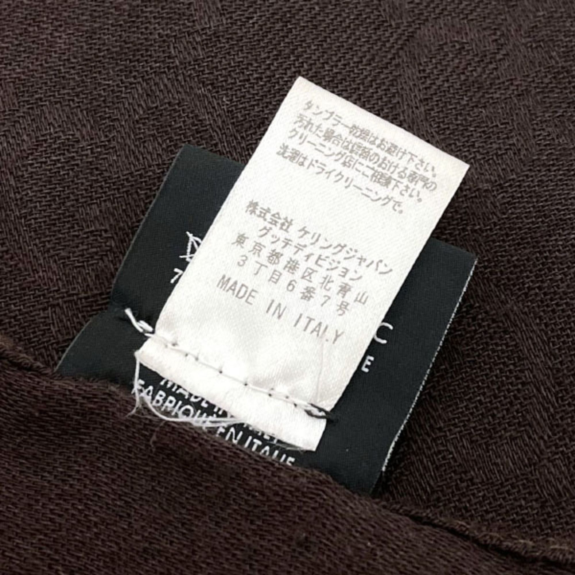 Gucci Gucci Stole GG Pattern Scarf Wool Silk Dark Brown 165904 GUCCI Shawl YY-14171 Size ONE SIZE - 7 Thumbnail