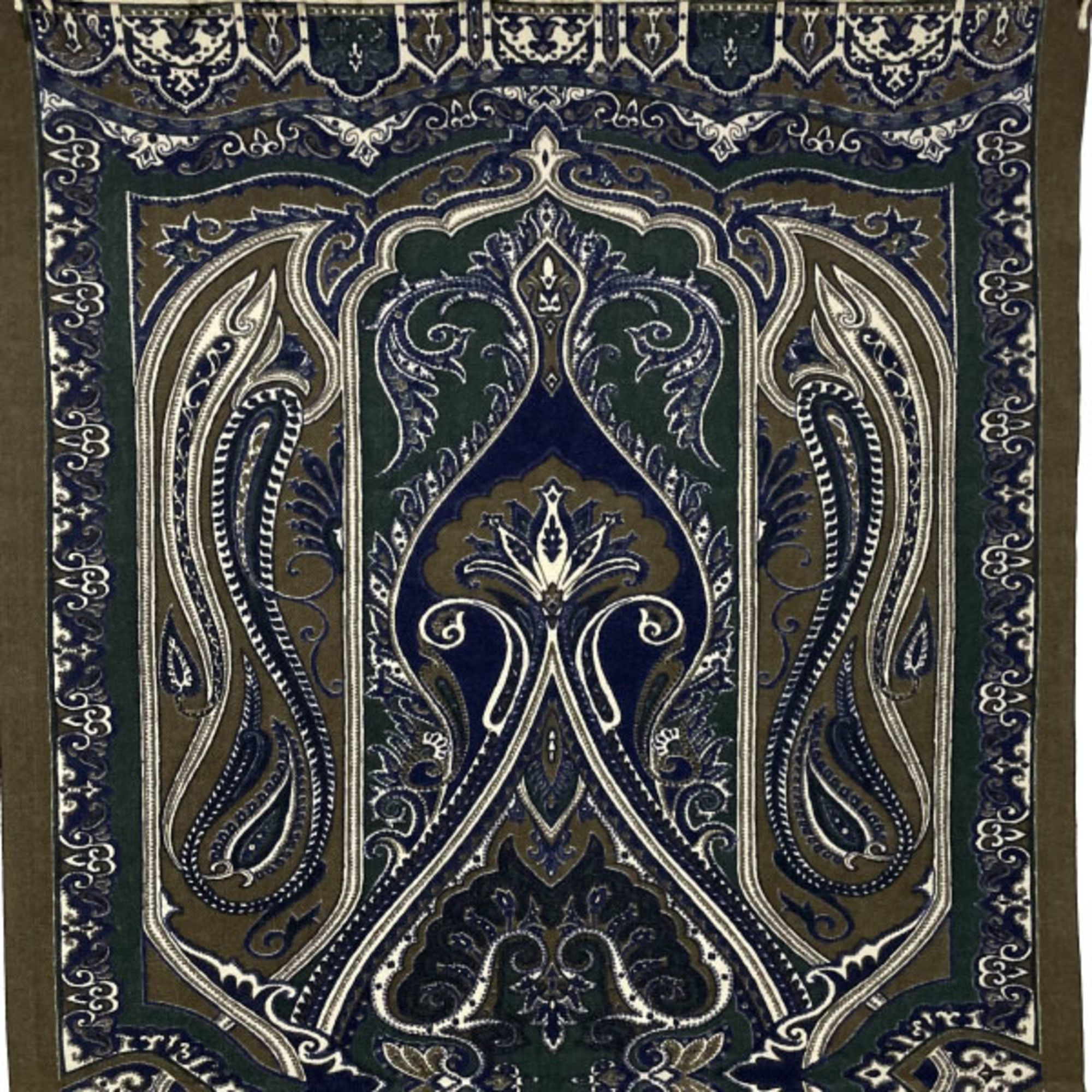 Dior Christian Dior Stole Paisley Scarf Wool Multicolor Ivory Shawl C.Dior YY-14089 Size ONE SIZE - 3 Thumbnail