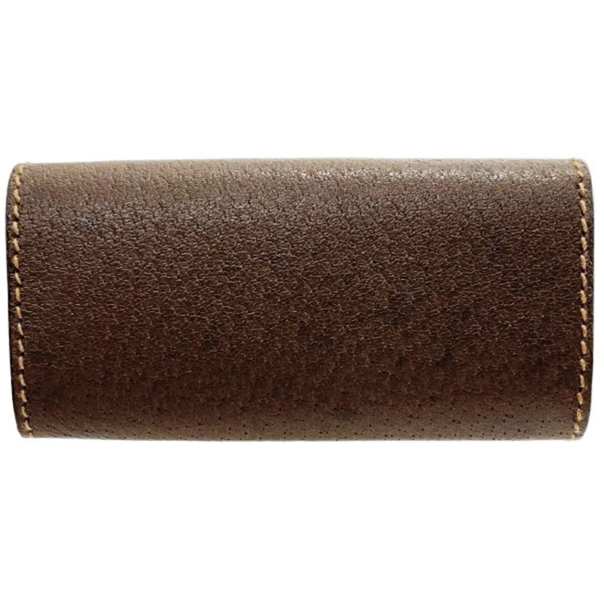 Gucci Gucci key case, 3-ring leather, brown, 98 12 001, GUCCI, old ring, holder, SS-14337 Size ONE SIZE - 2 Thumbnail