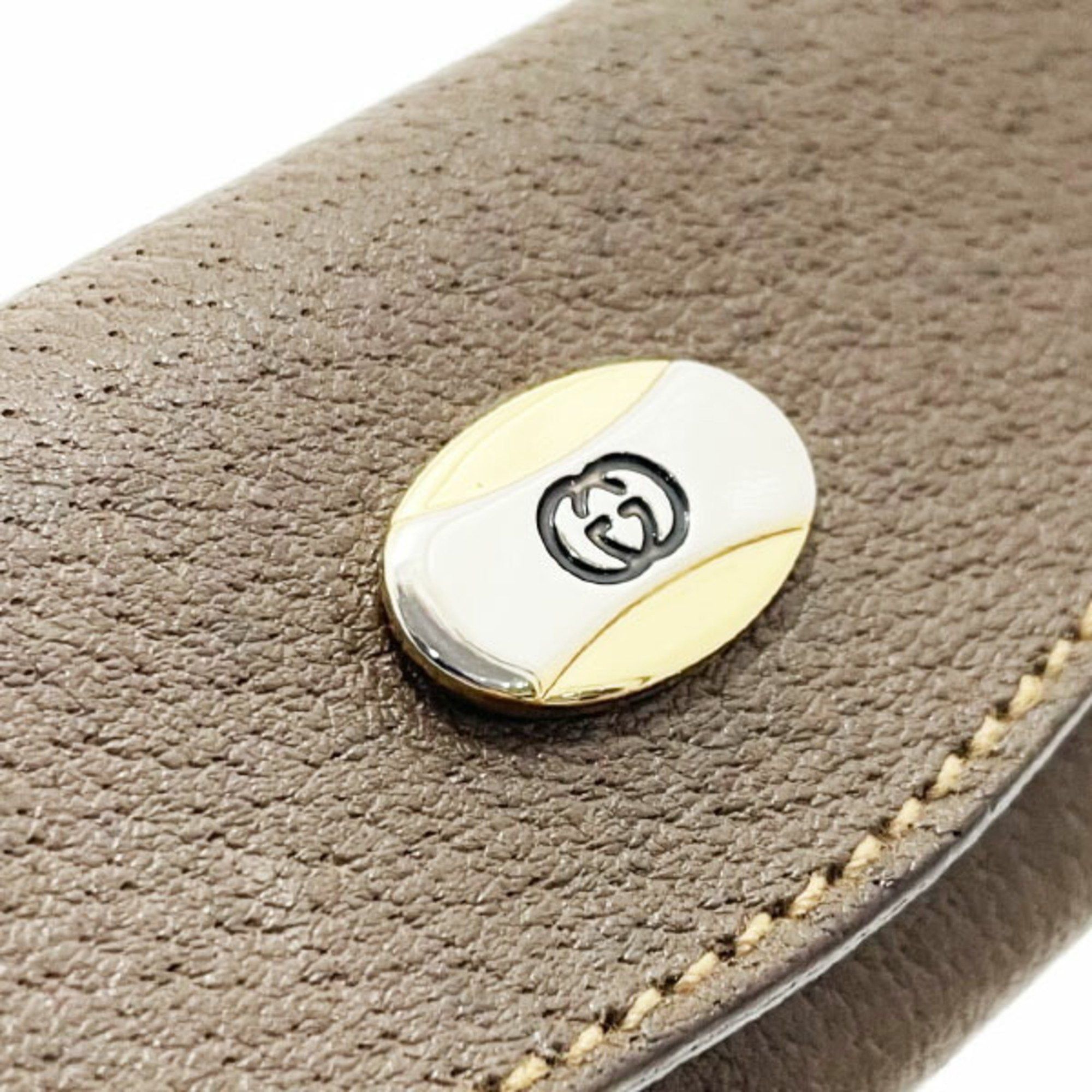 Gucci Gucci key case, 3-ring leather, brown, 98 12 001, GUCCI, old ring, holder, SS-14337 Size ONE SIZE - 3 Thumbnail