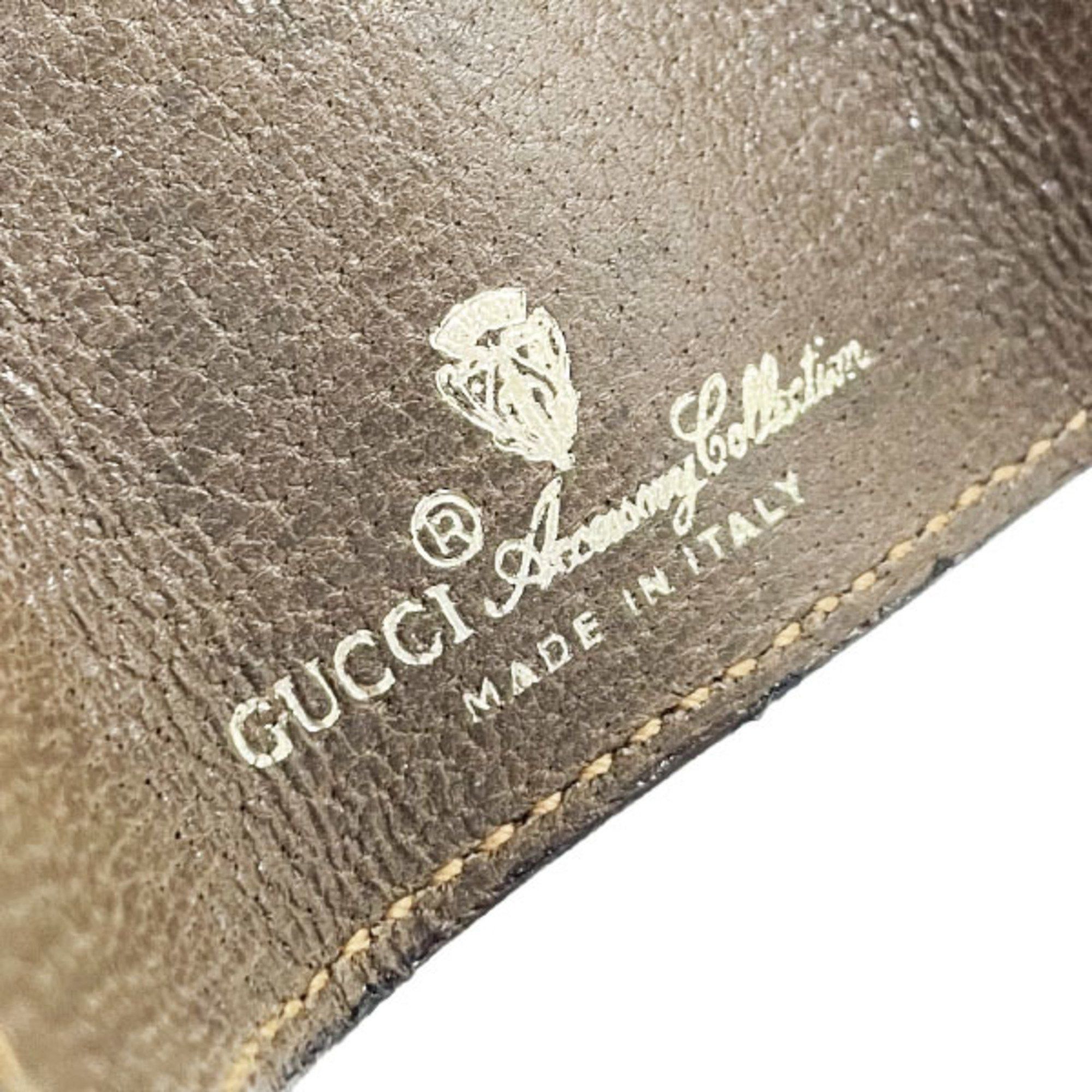 Gucci Gucci key case, 3-ring leather, brown, 98 12 001, GUCCI, old ring, holder, SS-14337 Size ONE SIZE - 7 Thumbnail