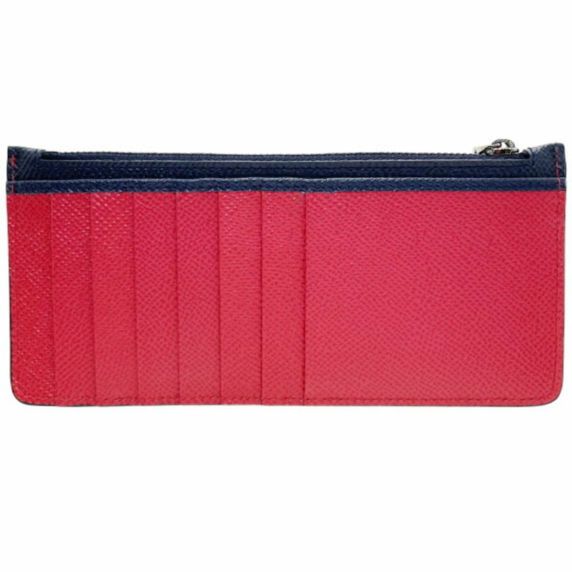 Dolce & Gabbana Dolce & Gabbana Card Case Coin Leather Multicolor Red Navy BP2172 AJ785 DOLCE GABBANA Holder Purse IC Pass D&G YY-14324 Size ONE SIZE - 2 Thumbnail