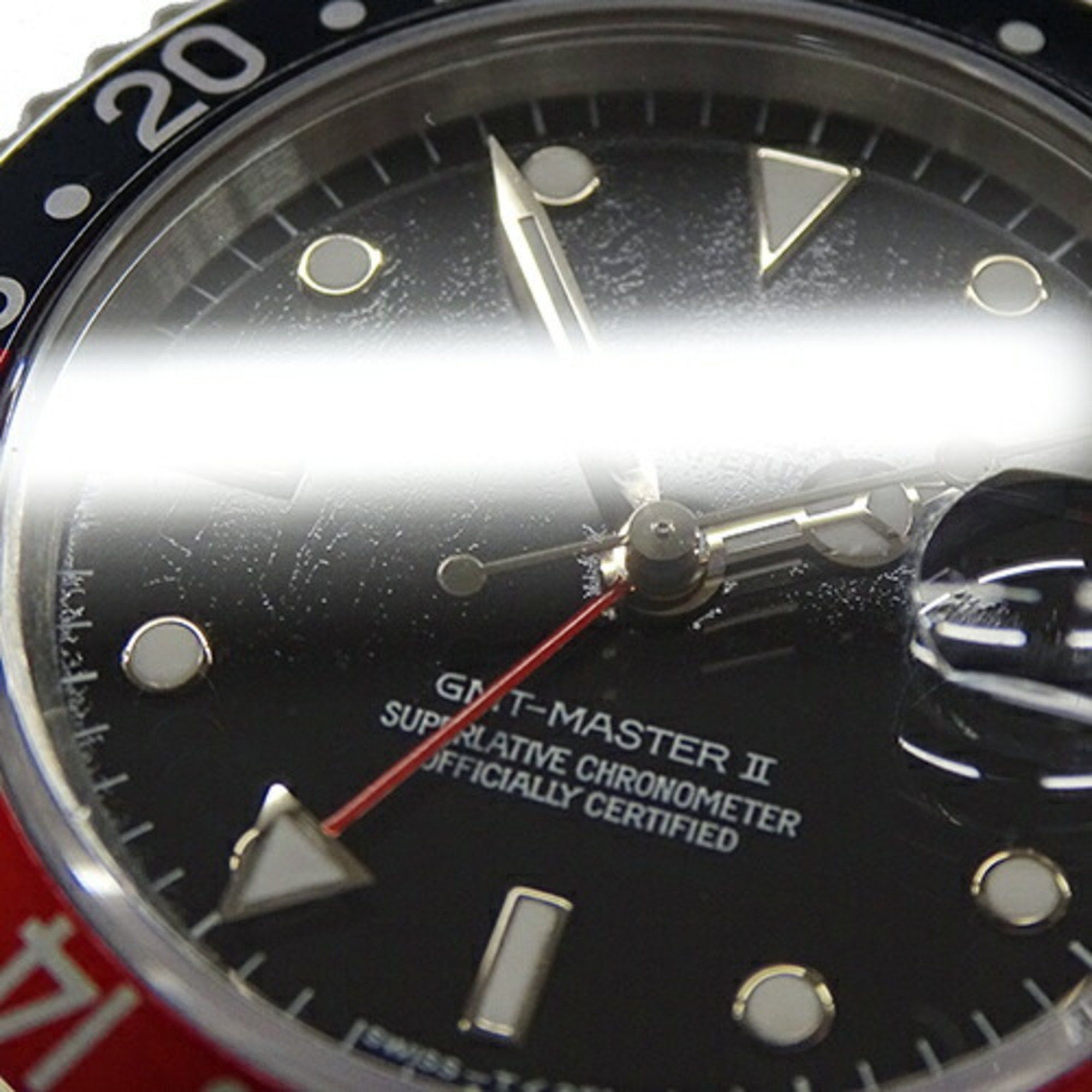 Rolex Rolex GMT Master II 16710 W number Wristwatch Men's Date Automatic AT Stainless Steel SS Silver Black Red Polished Size ONE SIZE - 16 Thumbnail