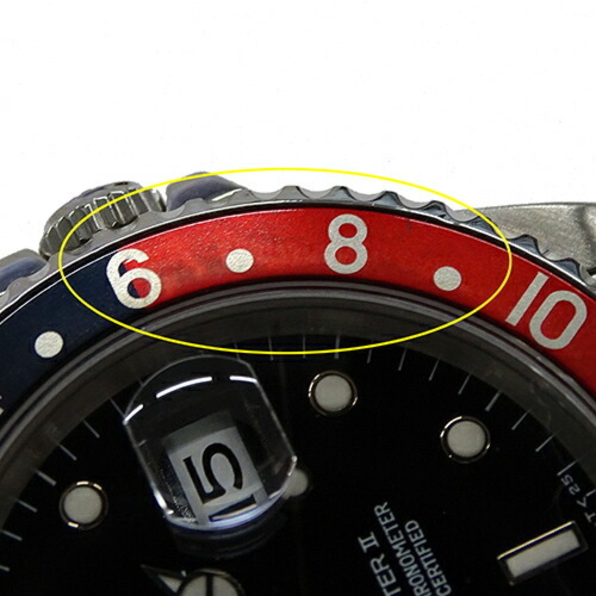 Rolex Rolex GMT Master II 16710 W number Wristwatch Men's Date Automatic AT Stainless Steel SS Silver Black Red Polished Size ONE SIZE - 12 Thumbnail