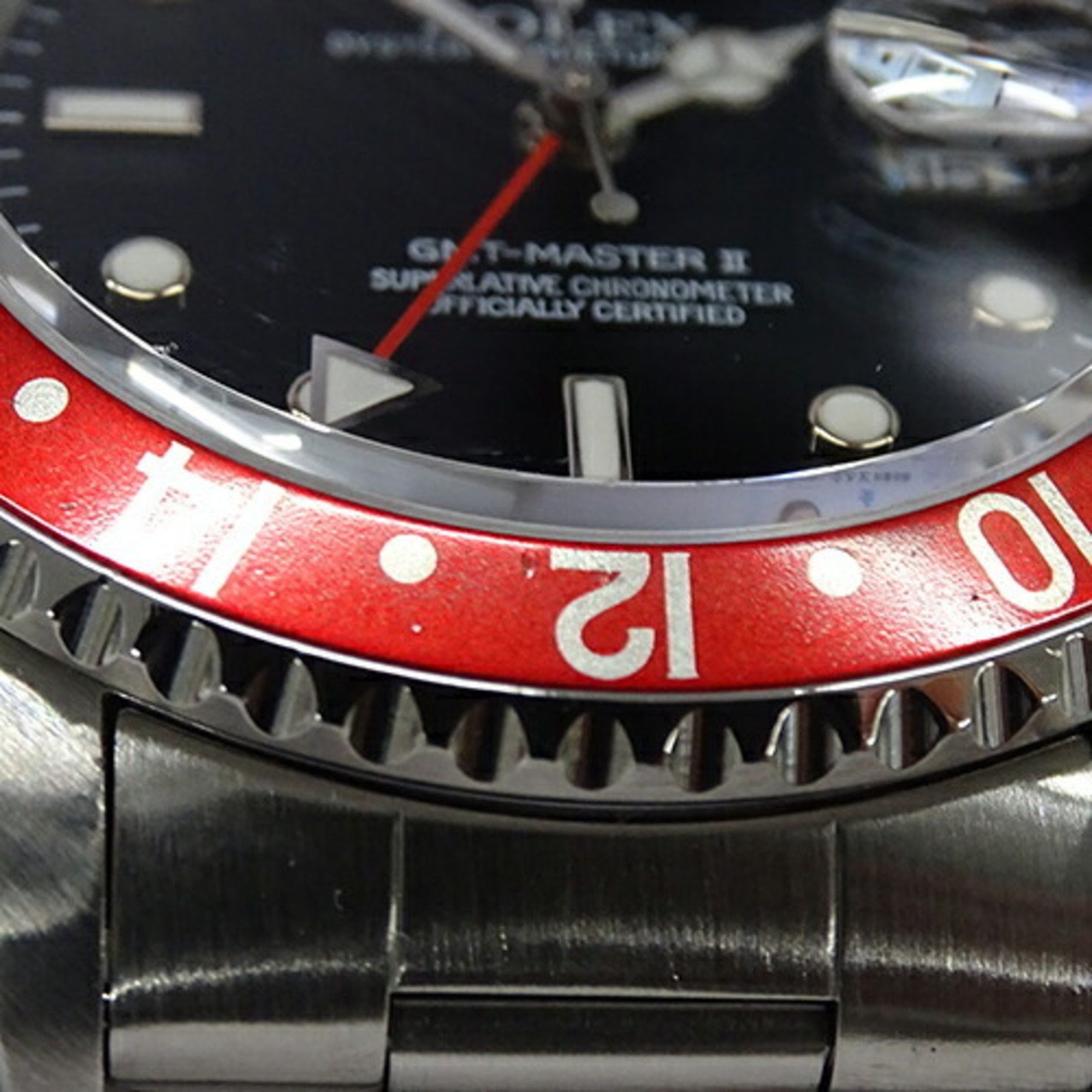 Rolex Rolex GMT Master II 16710 W number Wristwatch Men's Date Automatic AT Stainless Steel SS Silver Black Red Polished Size ONE SIZE - 14 Thumbnail