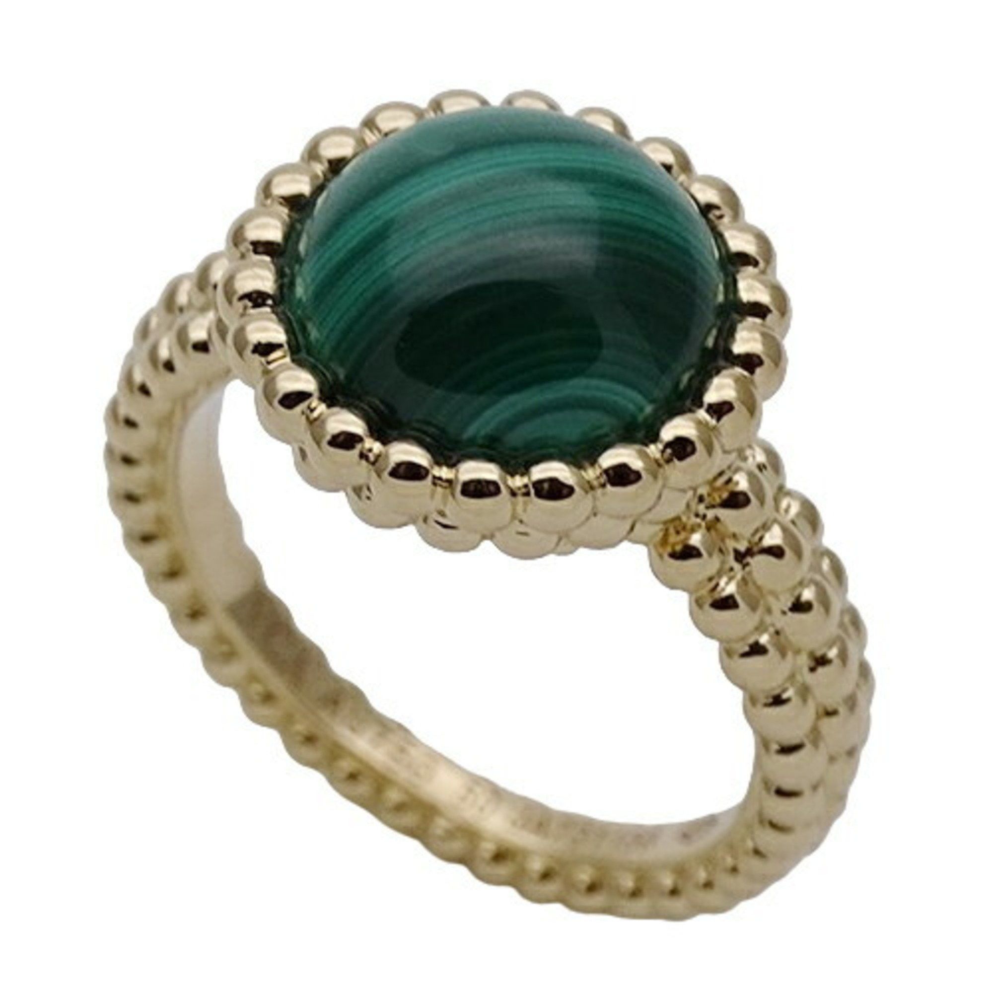 Van Cleef Arpels Women's Ring 750YG Malachite Perle Couleur