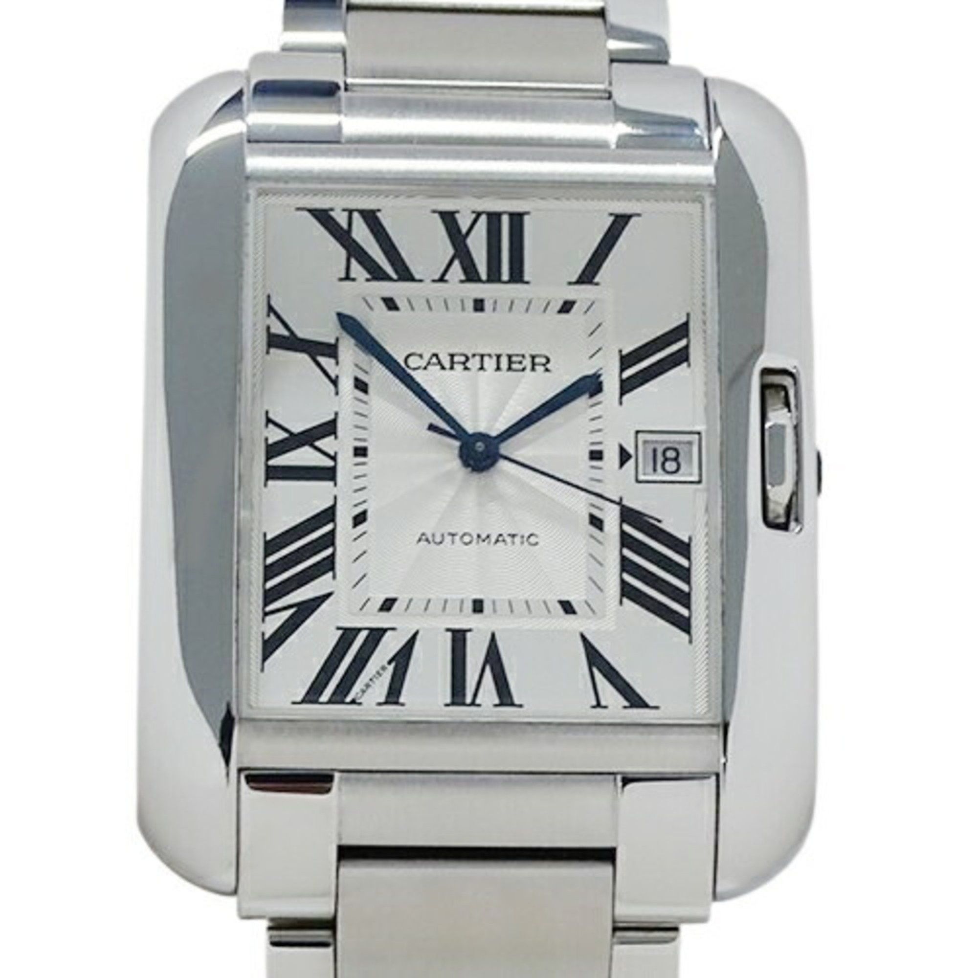 Cartier Cartier Men's Tank Anglaise XL Date Automatic AT Stainless Steel W5310008 Silver Square Polished Size ONE SIZE - 3 Thumbnail