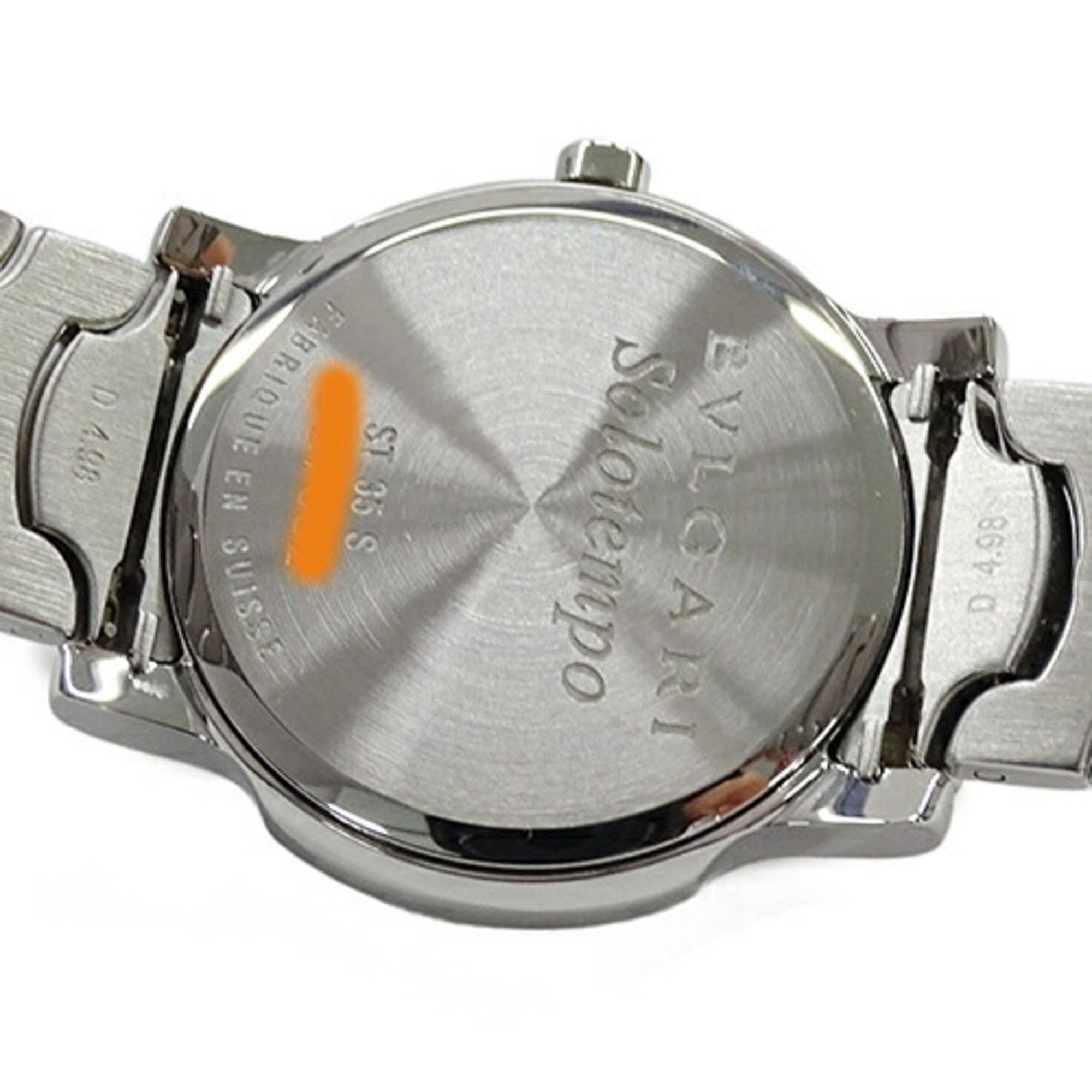 Bvlgari BVLGARI Men's Solotempo Date Quartz Watch Stainless Steel SS ST35S Silver White Polished Size ONE SIZE - 8 Thumbnail