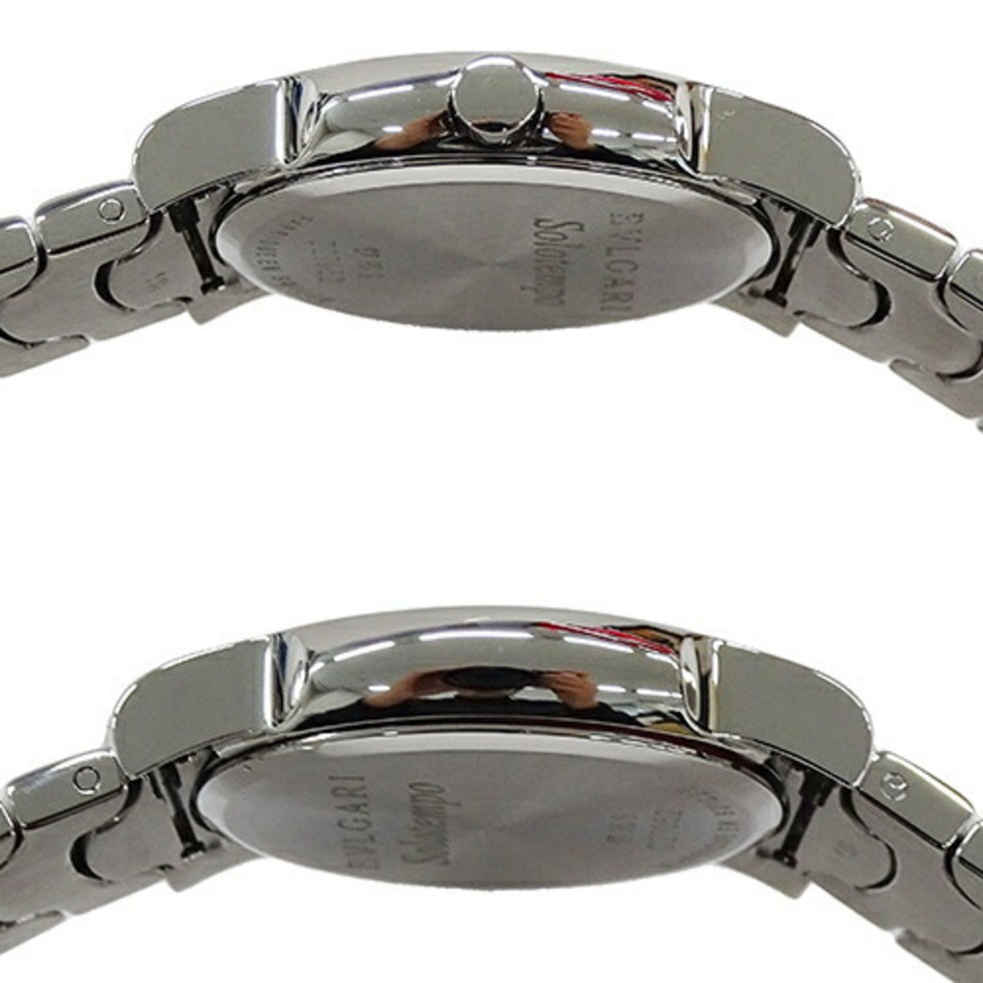 Bvlgari BVLGARI Men's Solotempo Date Quartz Watch Stainless Steel SS ST35S Silver White Polished Size ONE SIZE - 4 Thumbnail