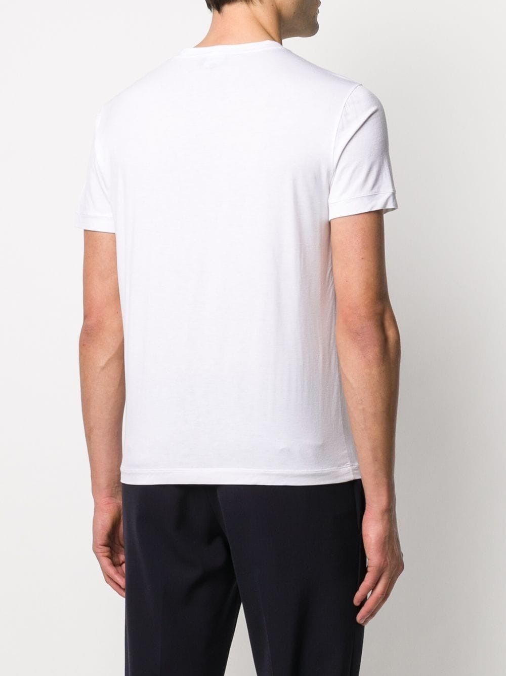 Giorgio Armani ASV STRETCH-VISCOSE T-SHIRT WITH SIGNATURE LOGO Size US XL / EU 56 / 4 - 4 Thumbnail