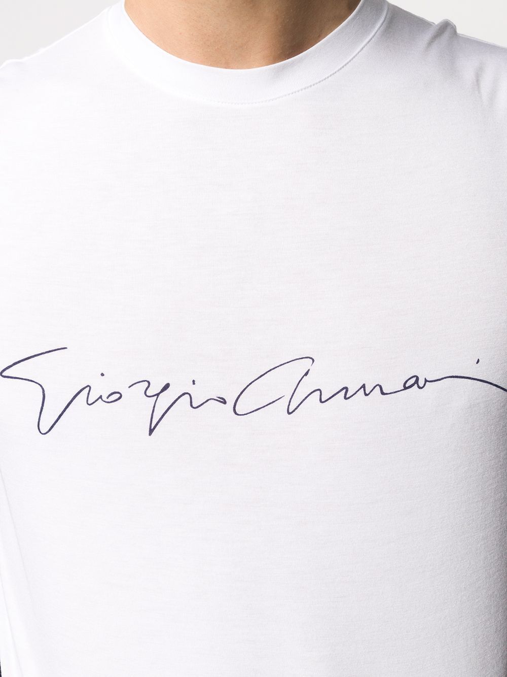 Giorgio Armani ASV STRETCH-VISCOSE T-SHIRT WITH SIGNATURE LOGO Size US XL / EU 56 / 4 - 5 Thumbnail