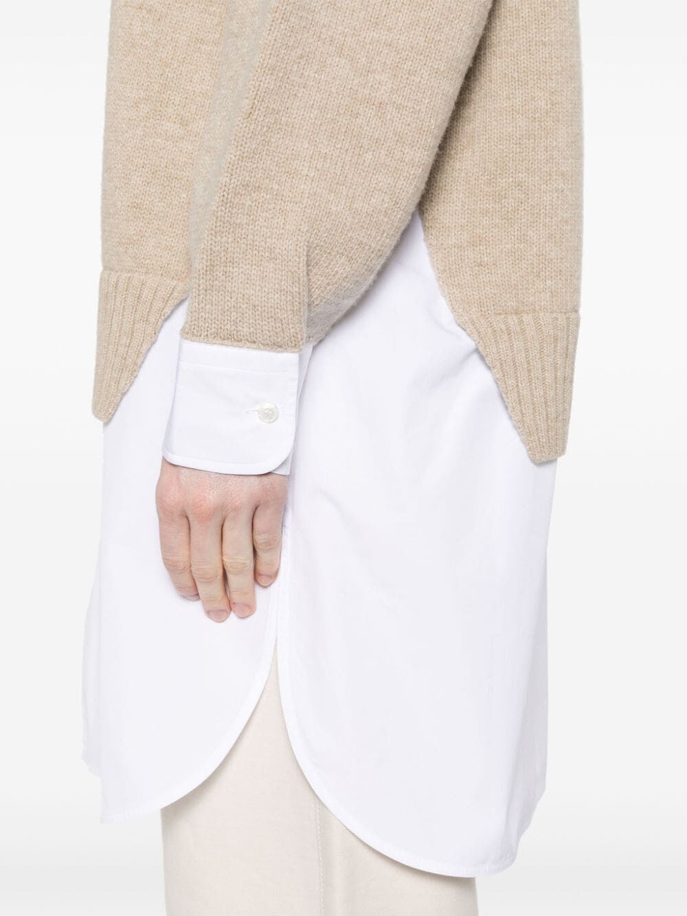 Stella McCartney MAGLIONE STRATIFICATO IN LANA E COTONE Size S / US 4 / IT 40 - 5 Thumbnail