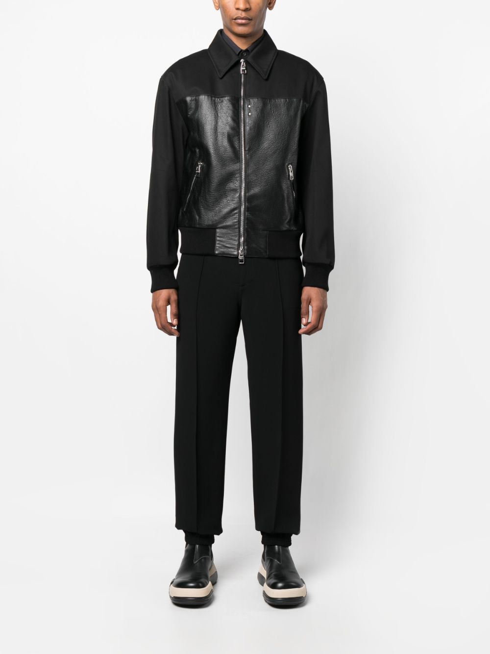 Alexander McQueen PANELLED ZIPPED BOMBER JACKET Size US L / EU 52-54 / 3 - 4 Thumbnail