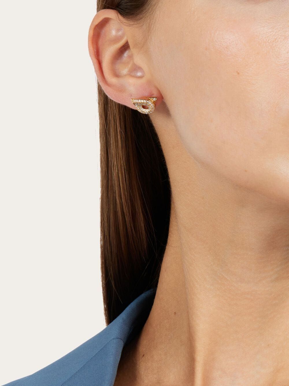 Salvatore Ferragamo GANCINI EARRINGS WITH RHINESTONES - SIZE 14 Size ONE SIZE - 2 Thumbnail