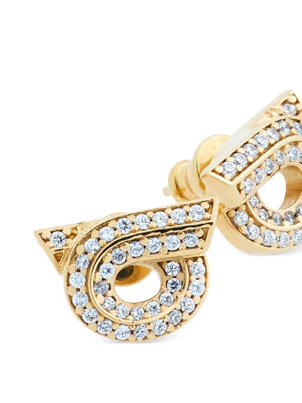 Salvatore Ferragamo GANCINI EARRINGS WITH RHINESTONES - SIZE 14 Size ONE SIZE - 3 Thumbnail