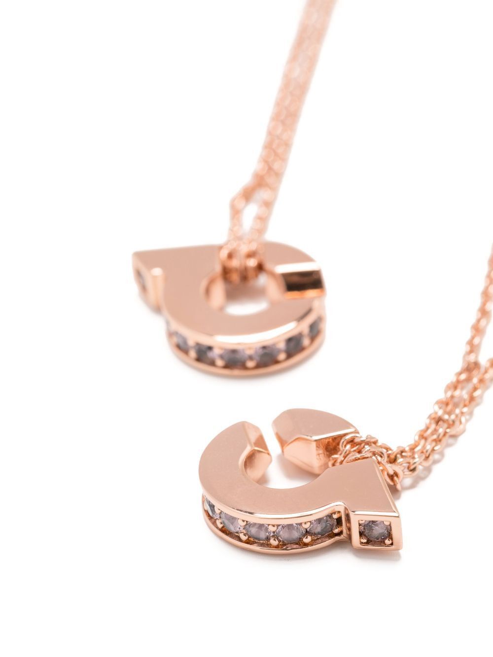 Salvatore Ferragamo DOUBLE GANCINI PENDANT NECKLACE Size ONE SIZE - 2 Thumbnail