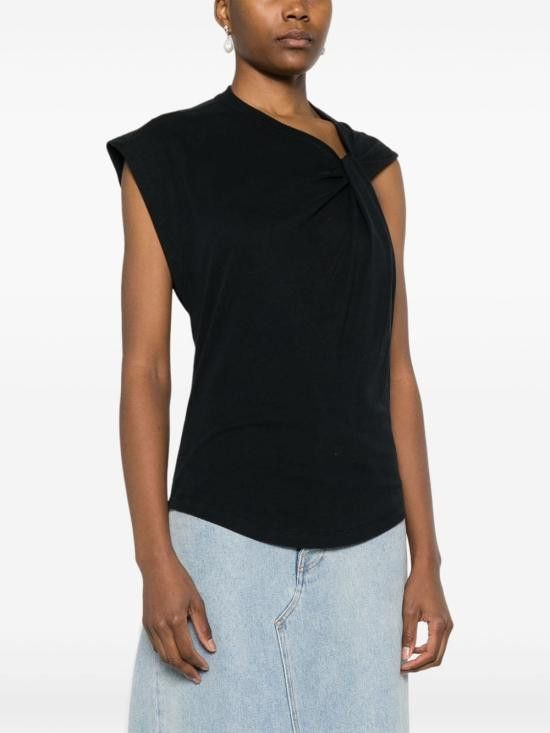 Isabel Marant ISABEL MARANT Women Tops TS0175FAA1N41I 01BK BLACK Size S / US 4 / IT 40 - 3 Thumbnail