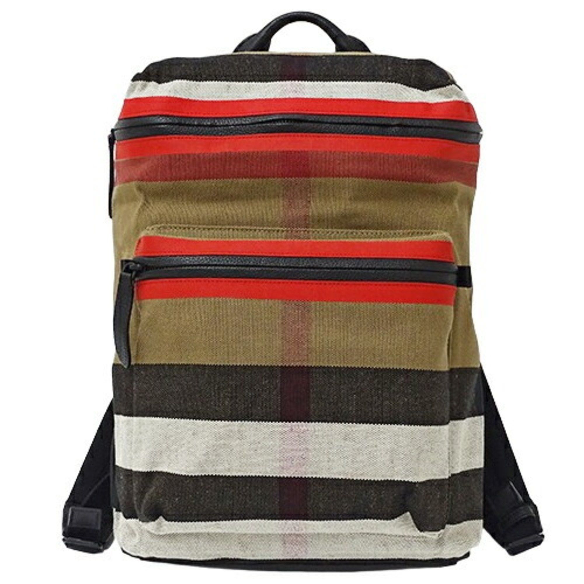 Burberry Burberry Men's Bag Backpack Canvas Beige Mega Check Pattern Size ONE SIZE - 2 Thumbnail