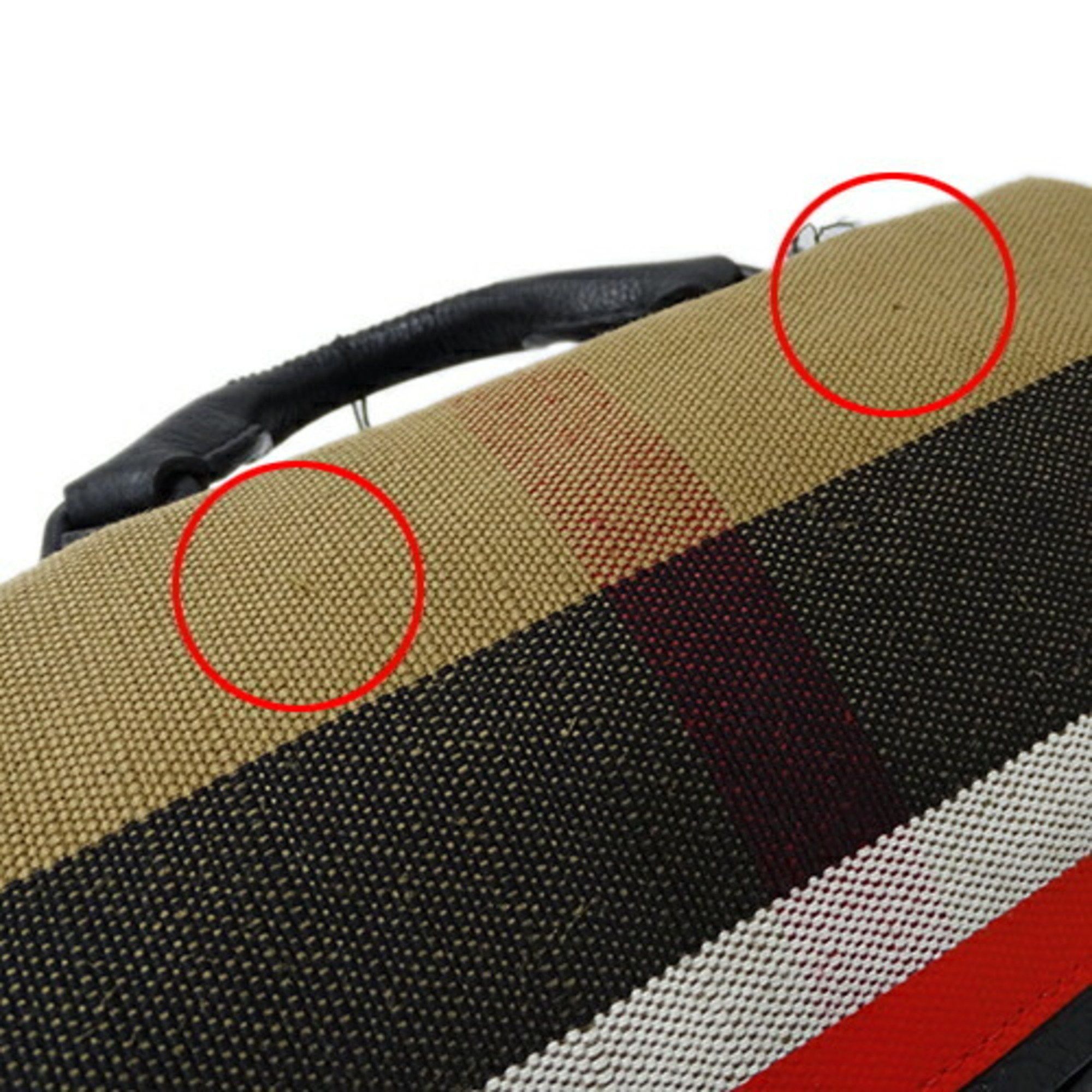 Burberry Burberry Men's Bag Backpack Canvas Beige Mega Check Pattern Size ONE SIZE - 9 Thumbnail