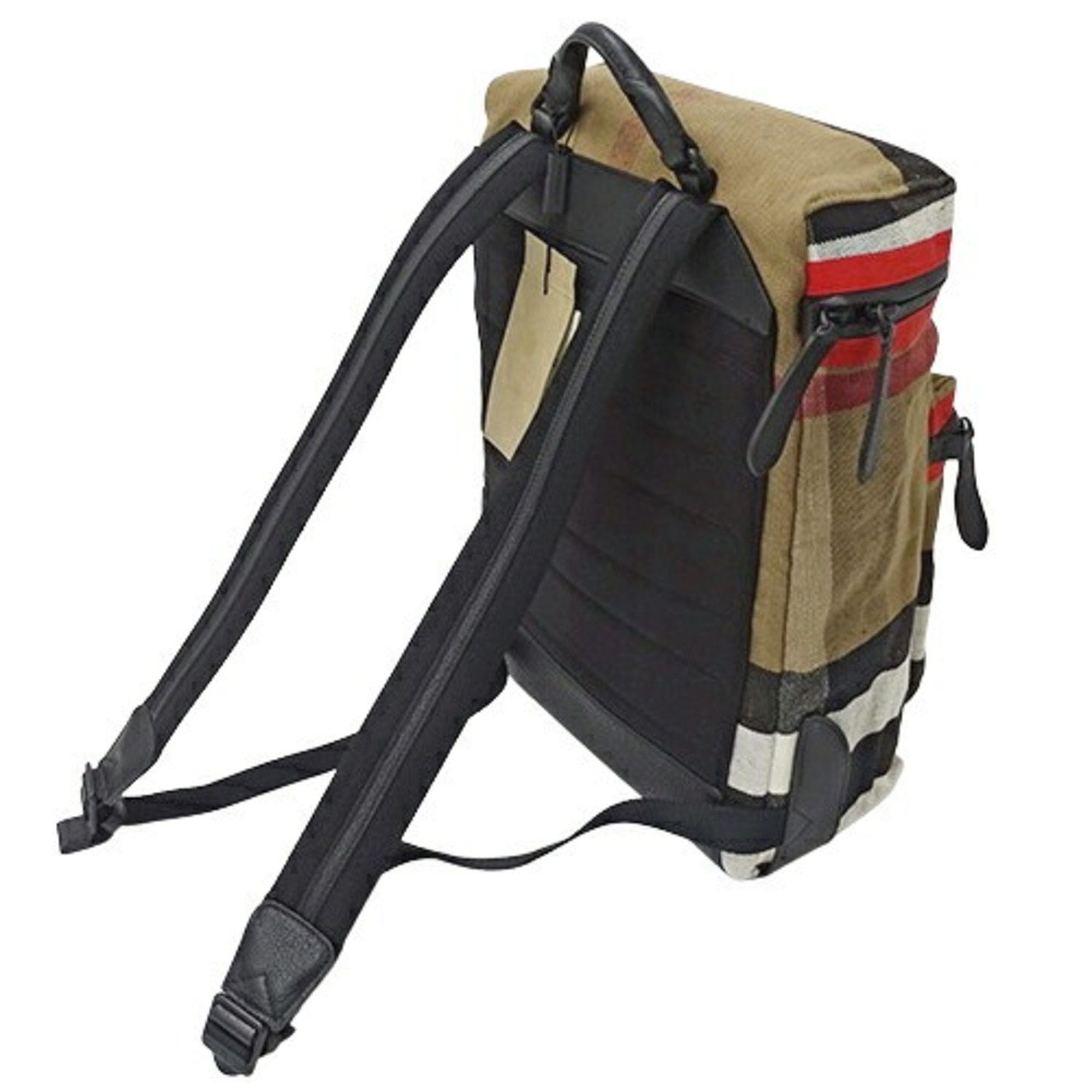 Burberry Burberry Men's Bag Backpack Canvas Beige Mega Check Pattern Size ONE SIZE - 5 Thumbnail