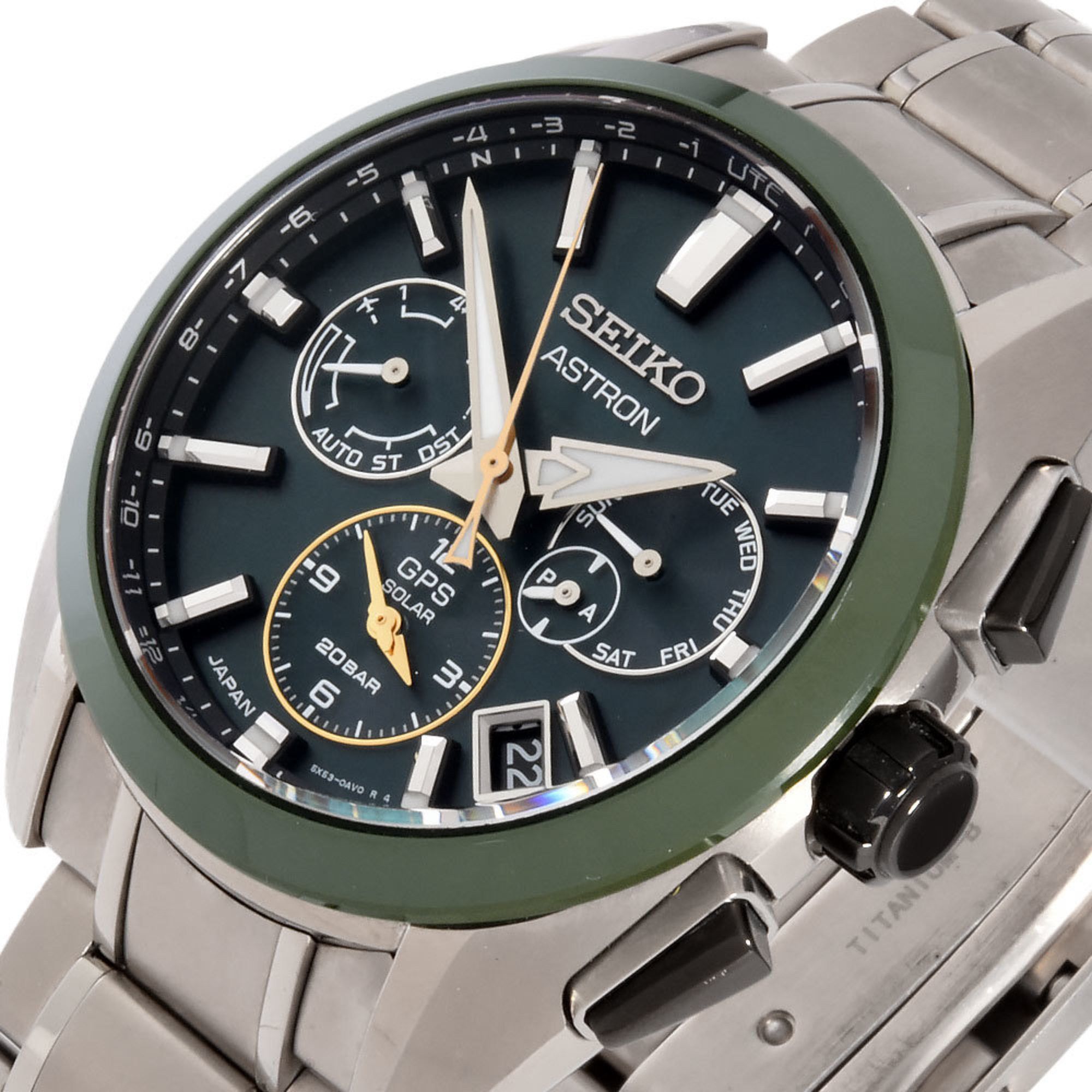 Seiko Seiko SBXC071 Astron Watch, Solar, Green Dial, Men's Size ONE SIZE - 8 Thumbnail