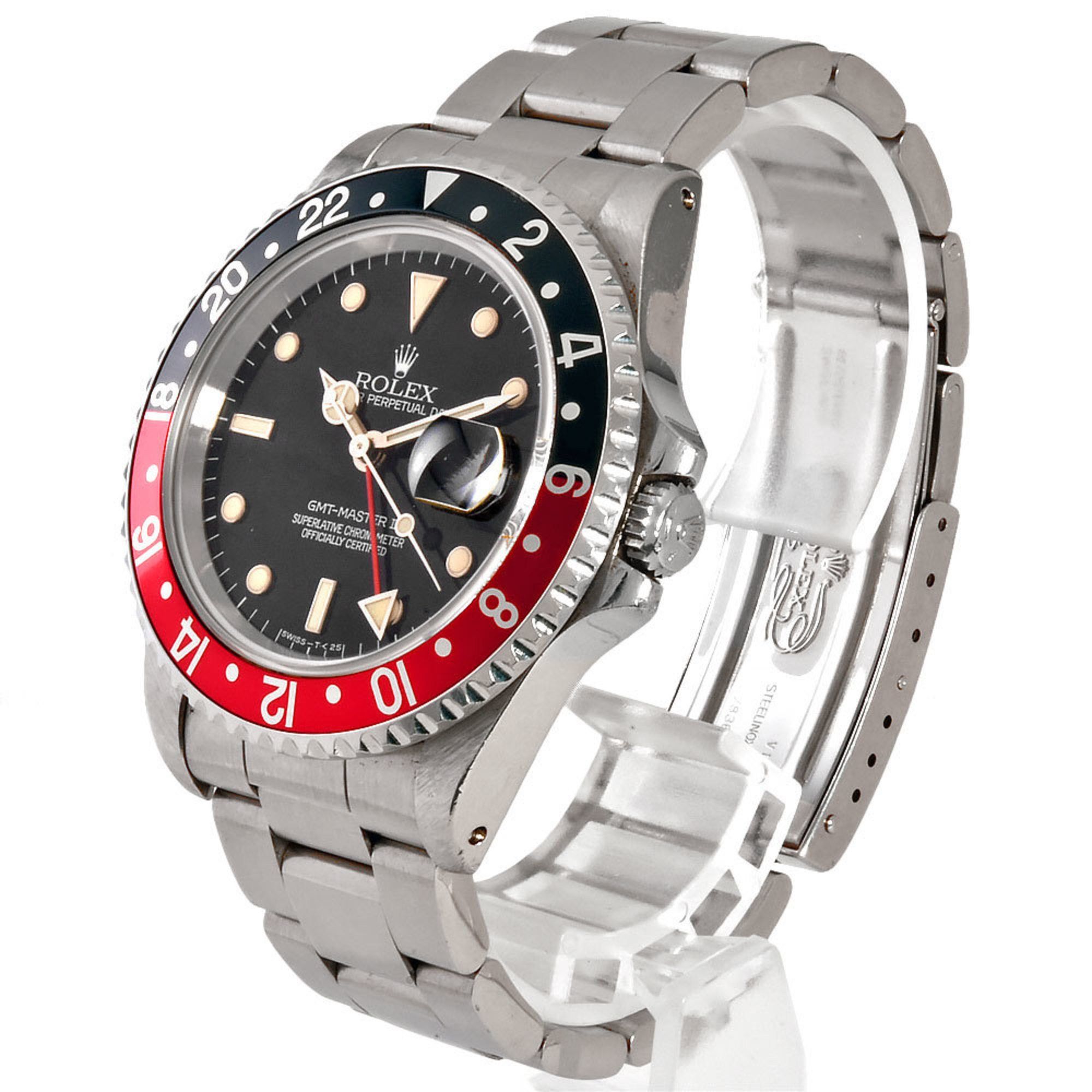 Rolex Rolex 16710 GMT Master II T series (manufactured in 1996) Automatic watch, black dial, black, red, cork, all tritium, men's Size ONE SIZE - 2 Thumbnail